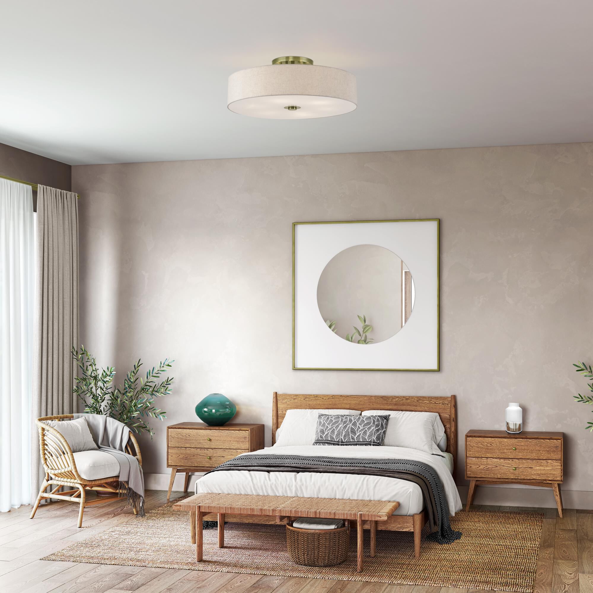 Monroe 30 Inch Semi Flush Mount by Livex Lighting