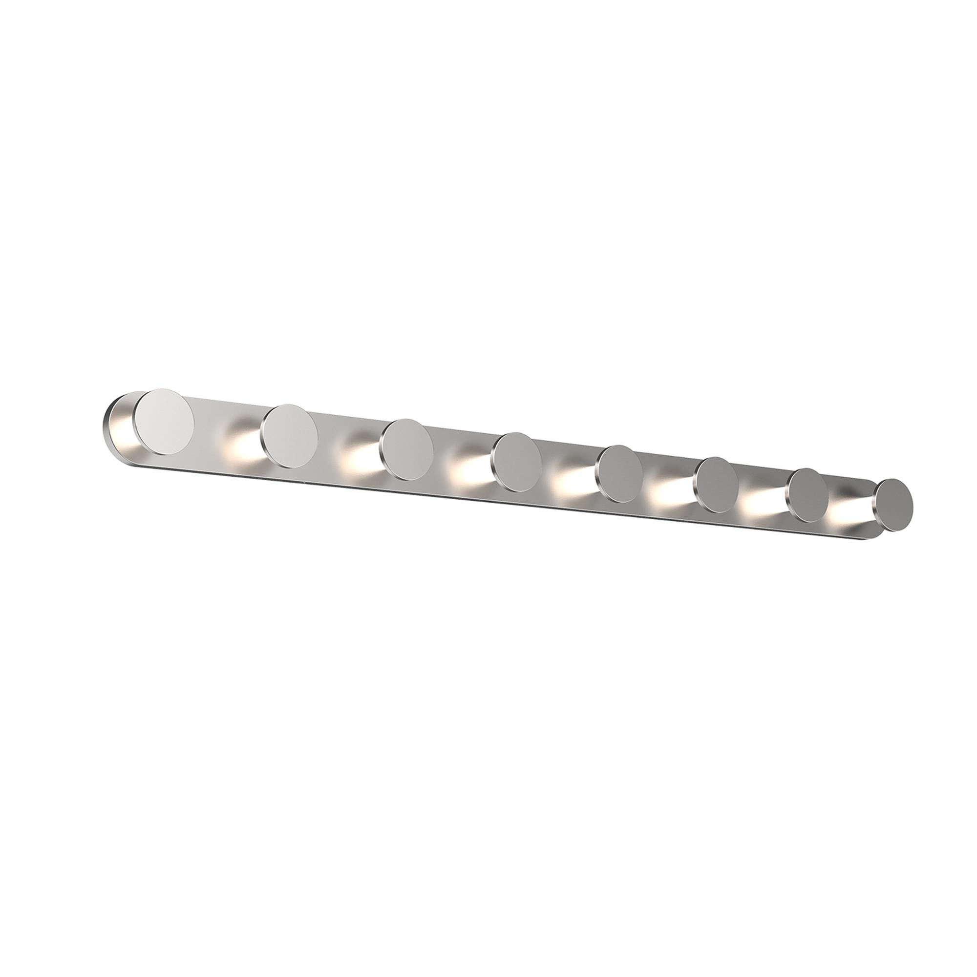 Shown in Brushed Nickel finish and Frosted Acrylic glass