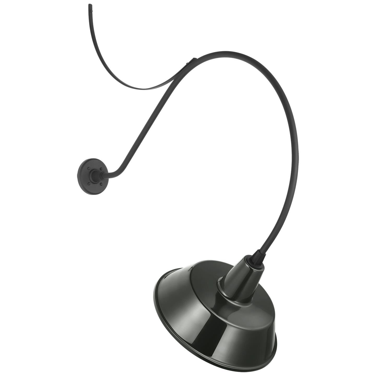 Shown in Matte Black finish and Green shade