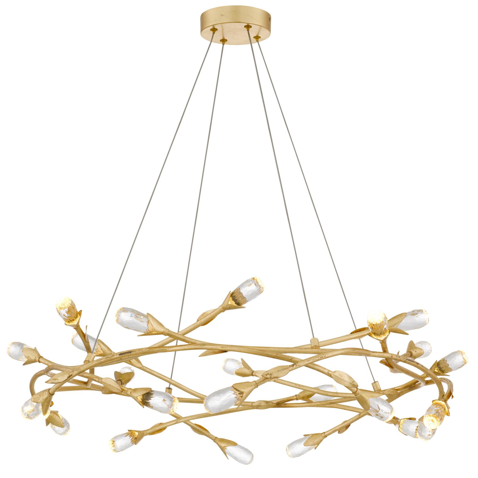 Shown in Gold Leaf finish and Crystal Jewel shade