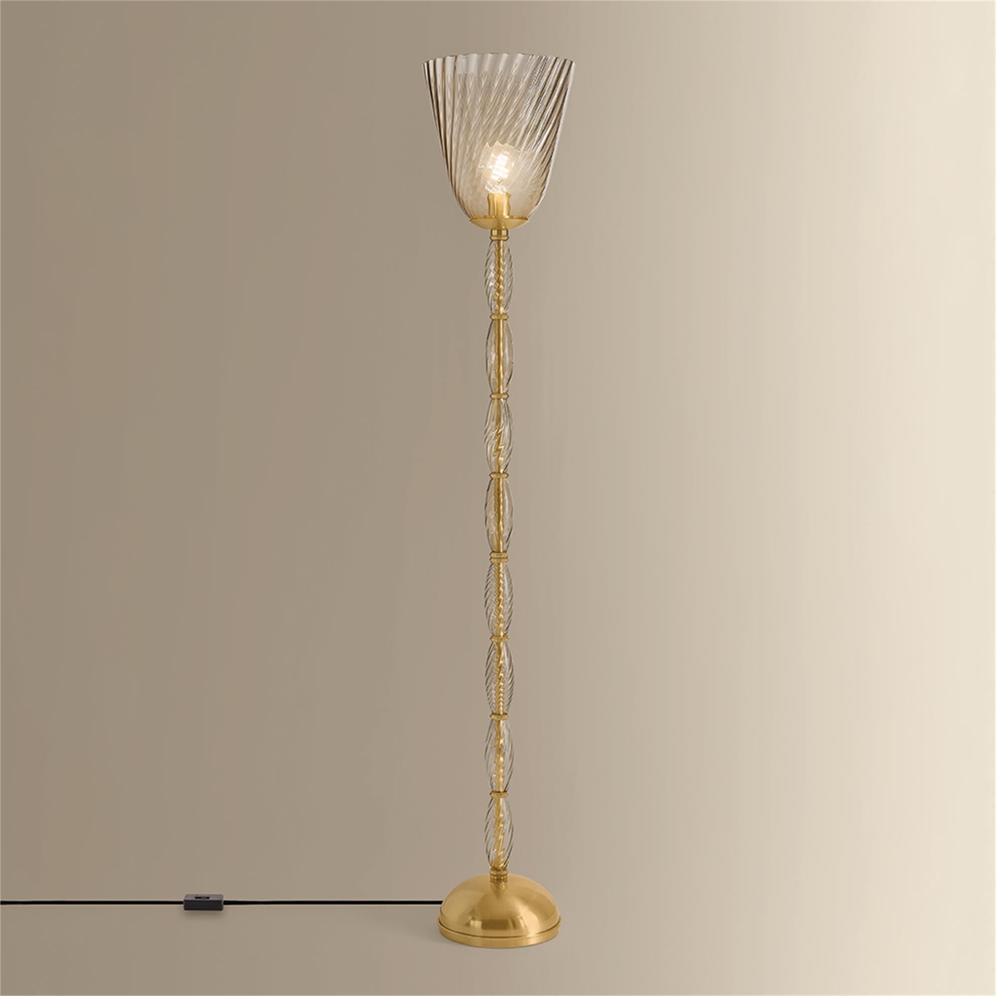 Shown in Aged Brass finish and Light Bronze with Optic  glass