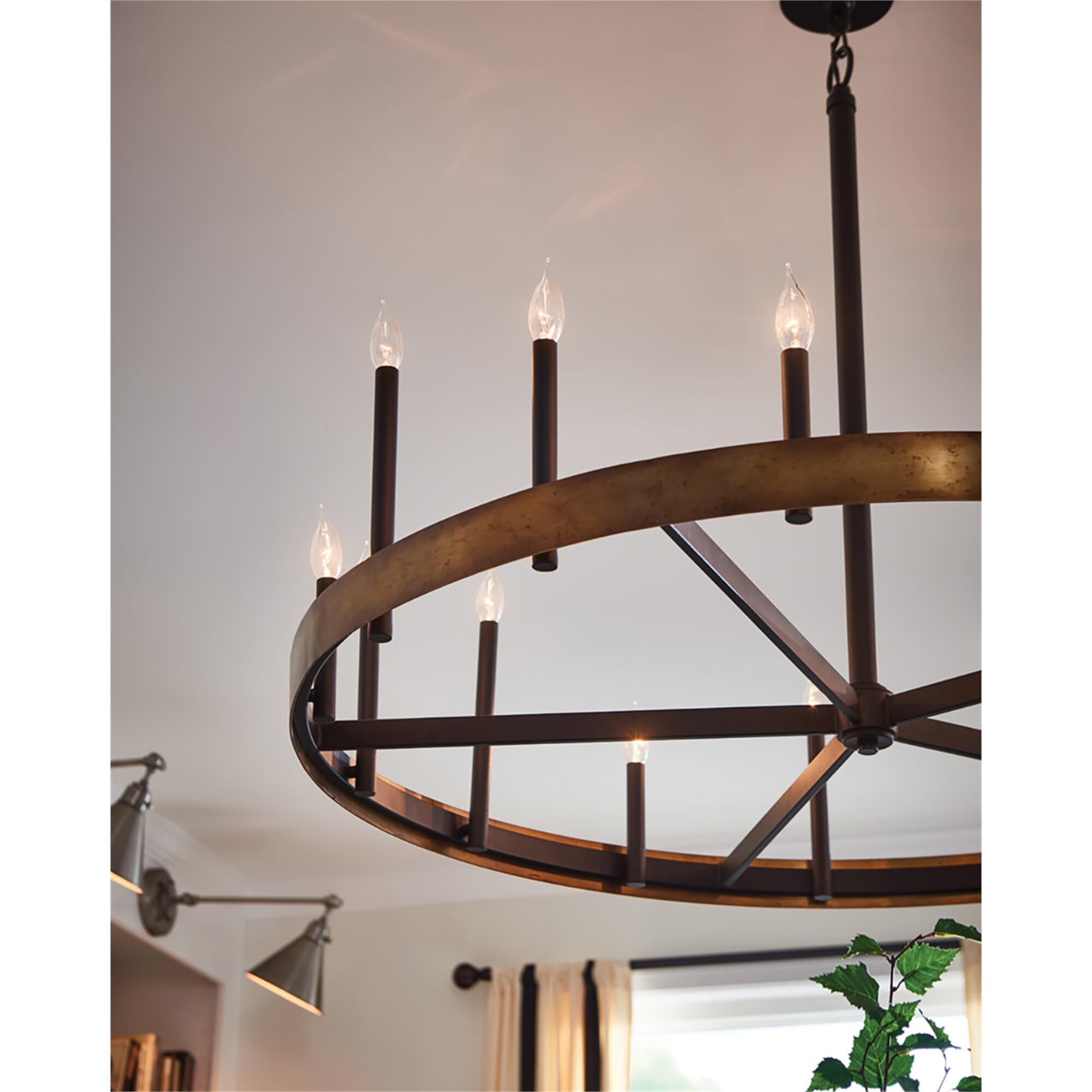 Shown in Weathered Brass finish and Black accent