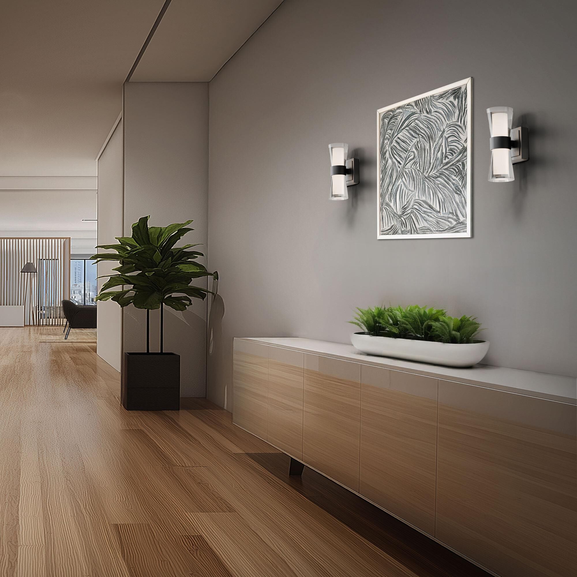 Hourglass 10 Inch Wall Sconce by dweLED