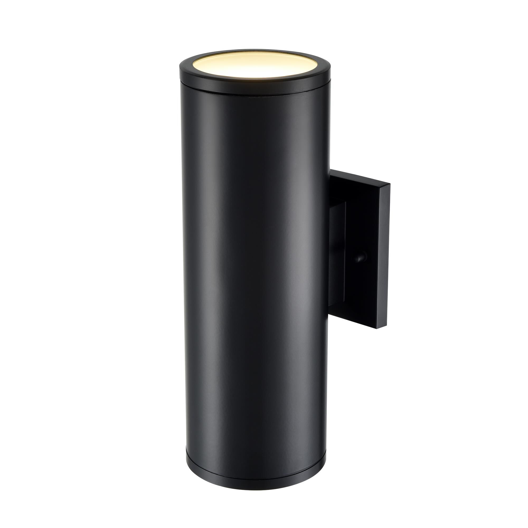 Shown in Powder Coated Black finish and Frosted glass