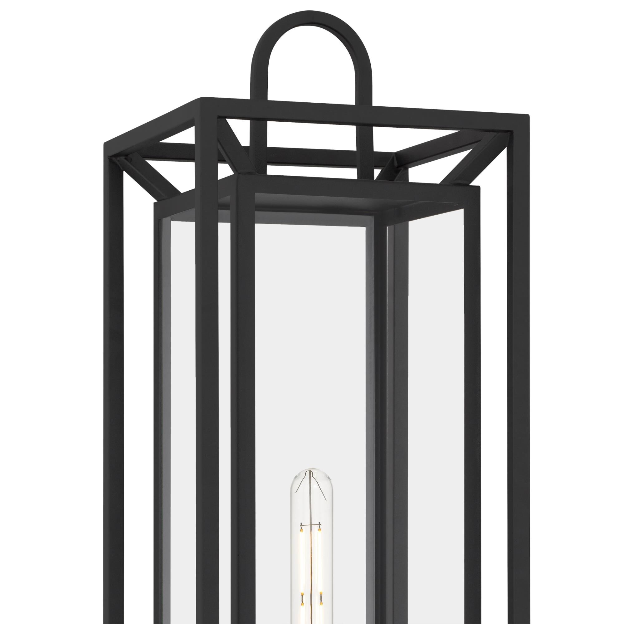 Shown in Matte Black finish and Clear Beveled Glass 0.62kg/Pc shade
