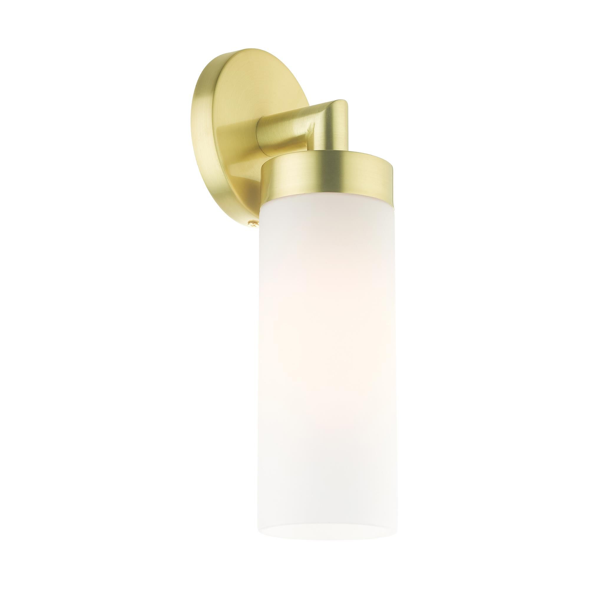 Shown in Satin Brass finish and Hand Blown Satin Opal White glass