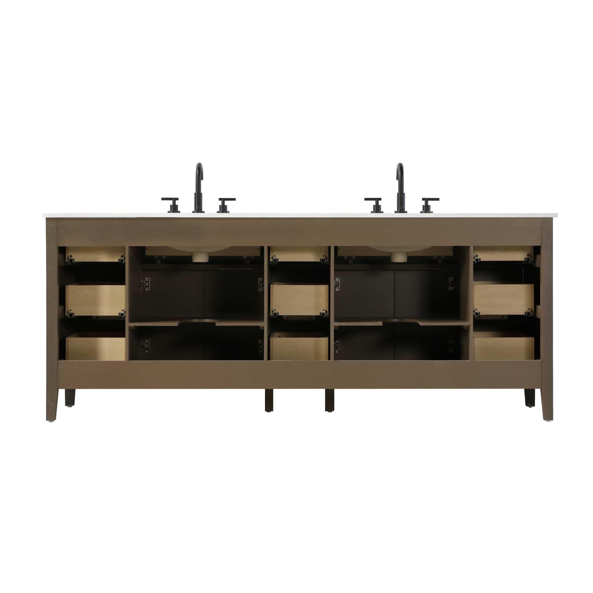 Langston 84 Inch Bath Vanity by Elegant Decor