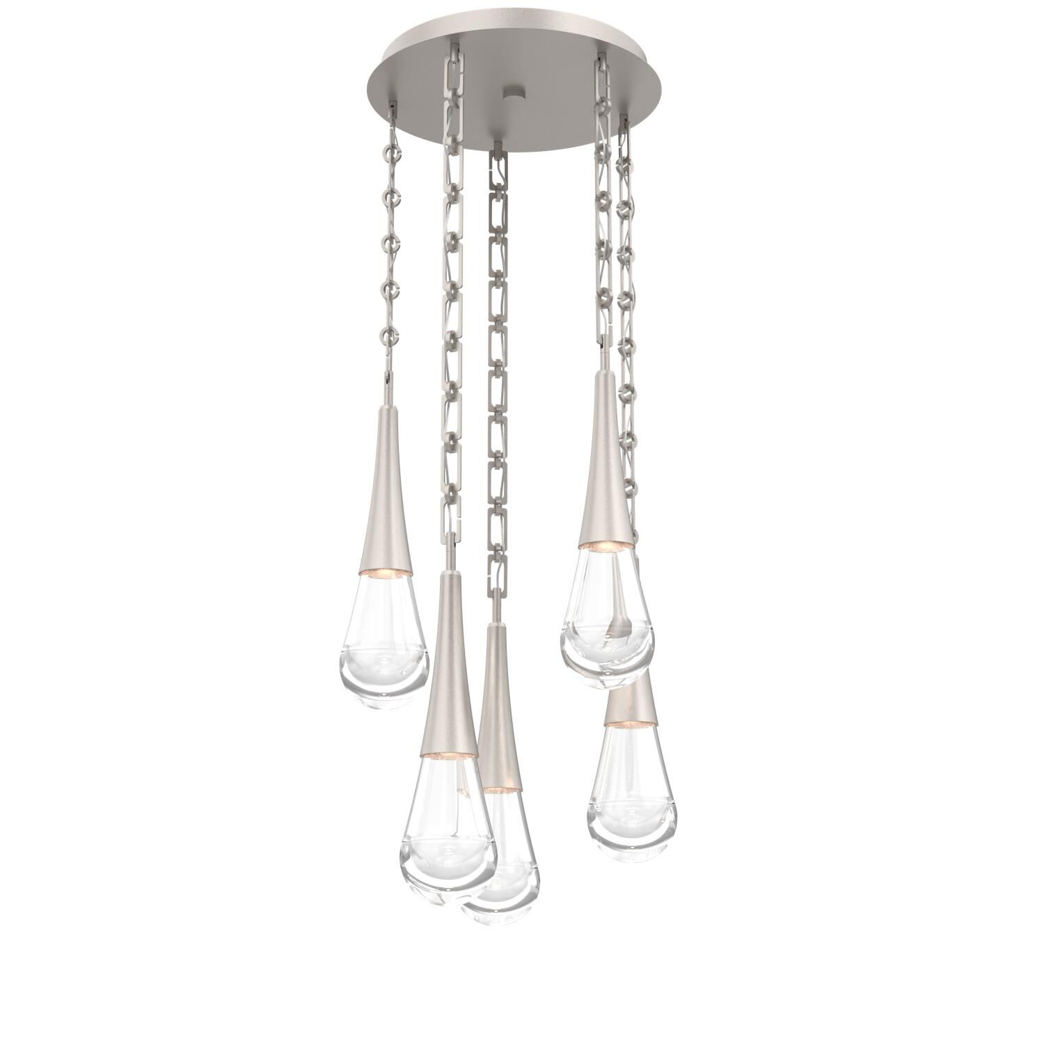 Shown in Beige Silver finish and Clear glass