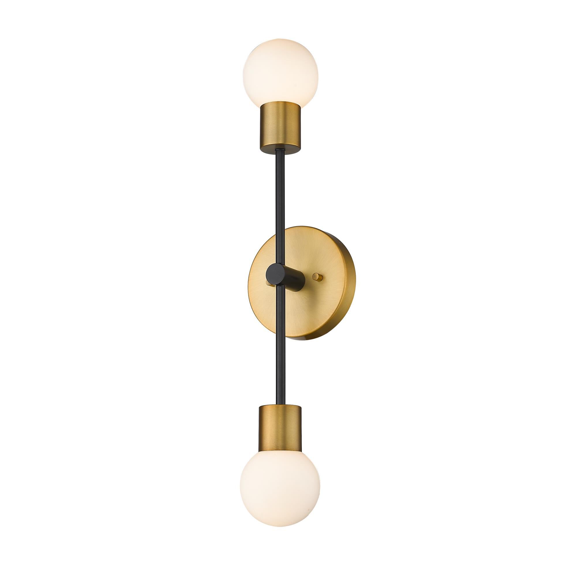 Shown in Matte Black + Foundry Brass finish and Glass shade