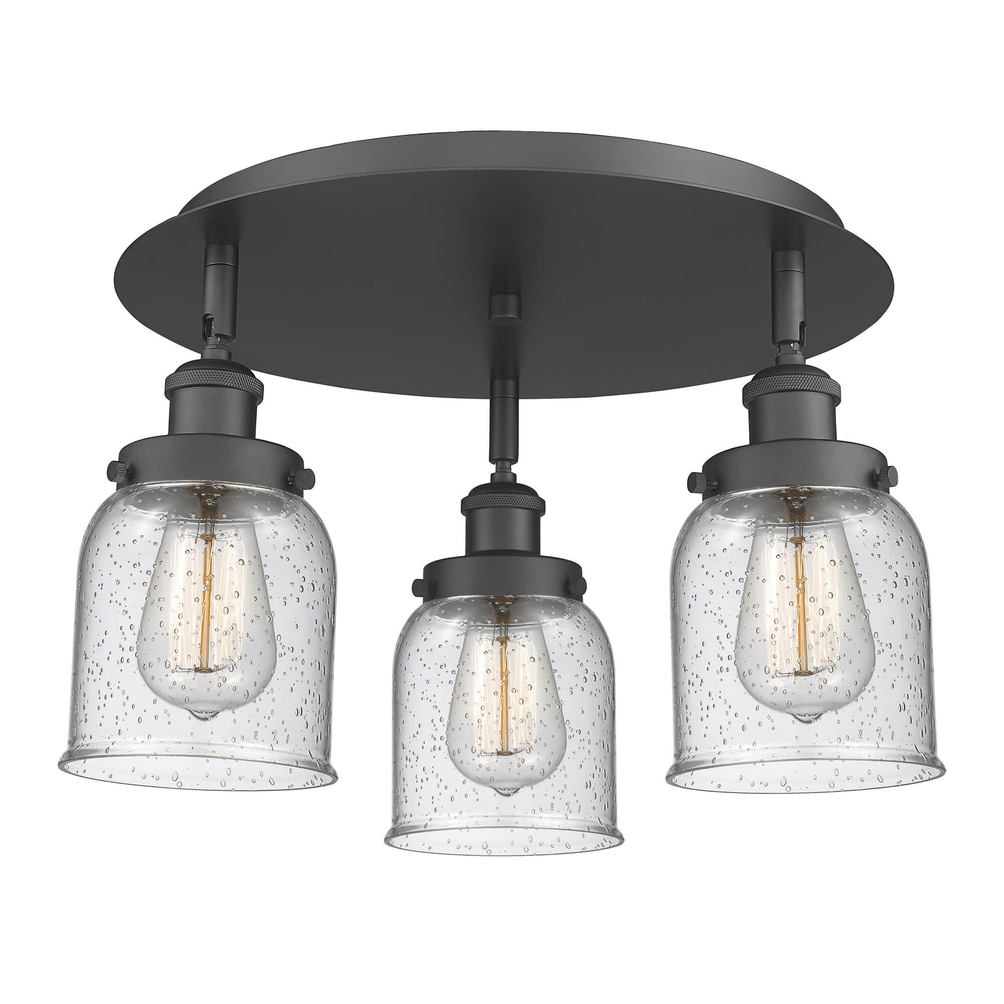 Shown in Matte Black finish and Seedy glass