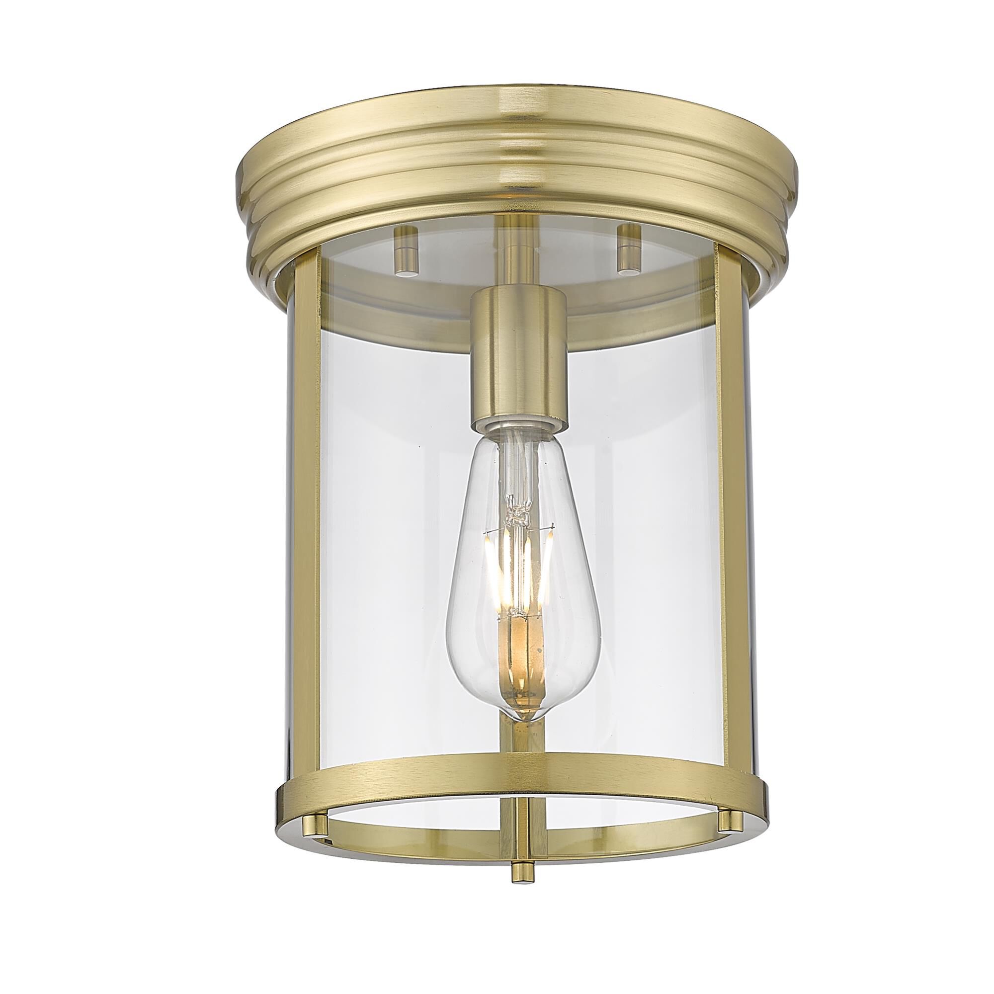 Shown in Luxe Gold finish and Clear glass and Clear shade