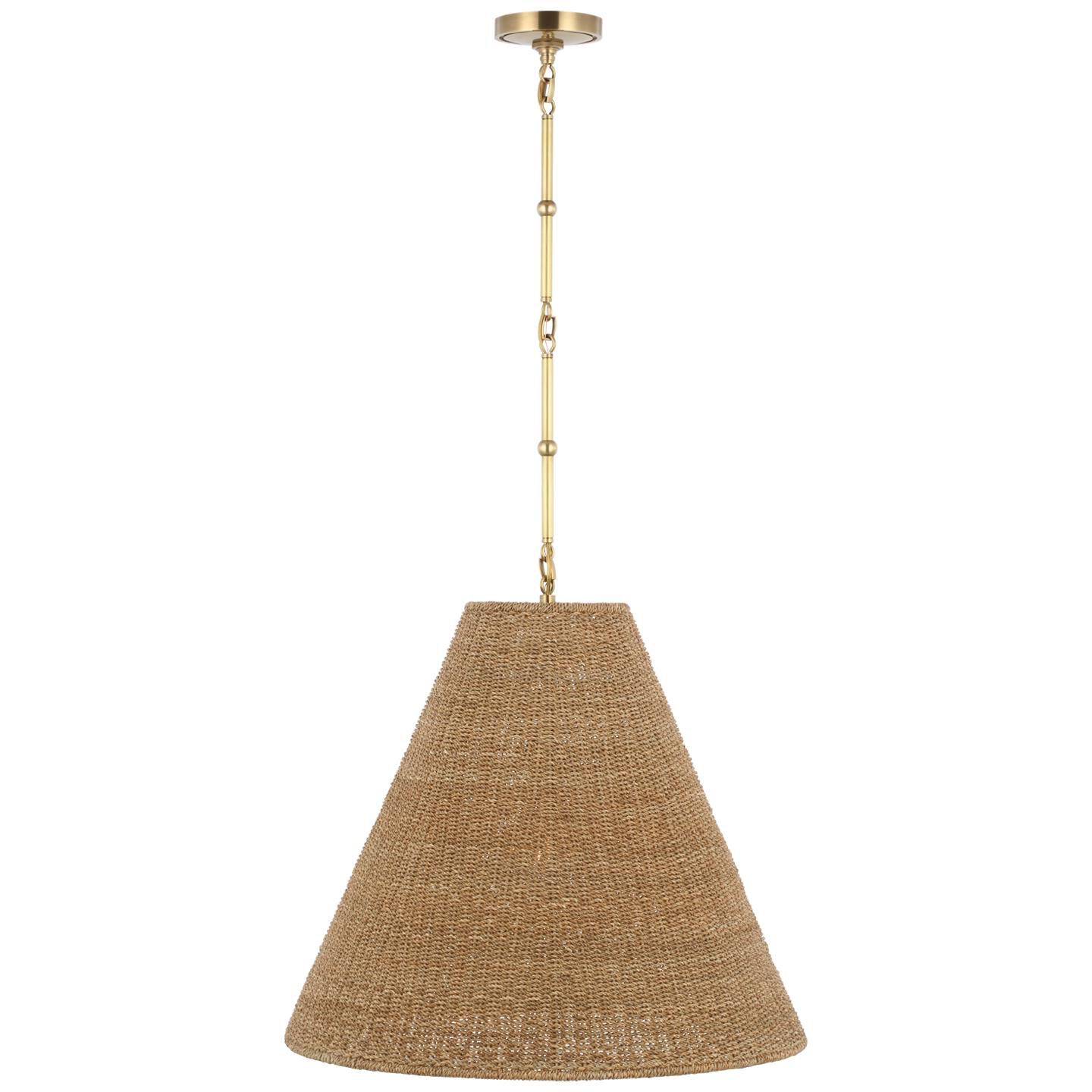 Shown in Hand-Rubbed Antique Brass finish and Toast shade
