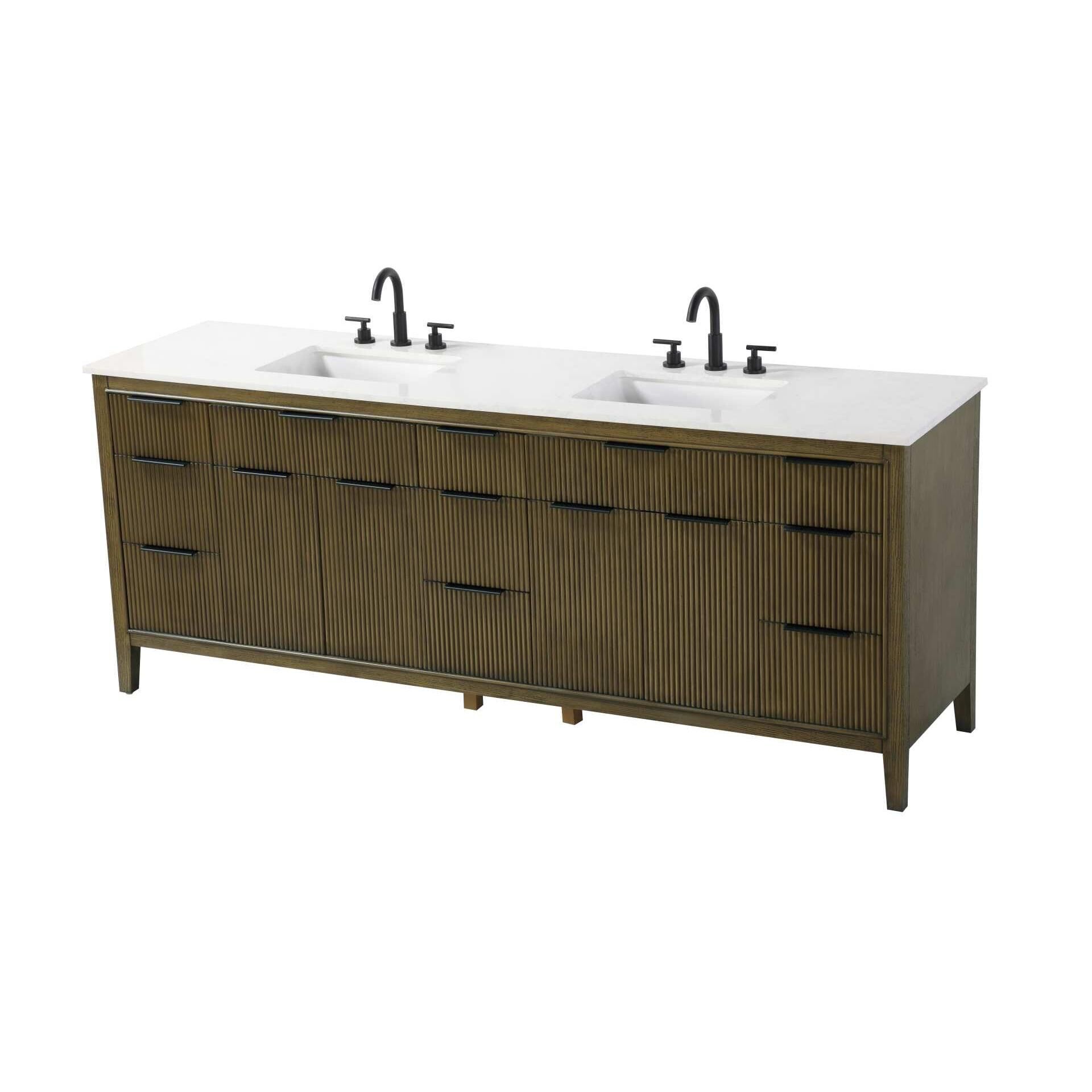 Langston 84 Inch Bath Vanity by Elegant Decor