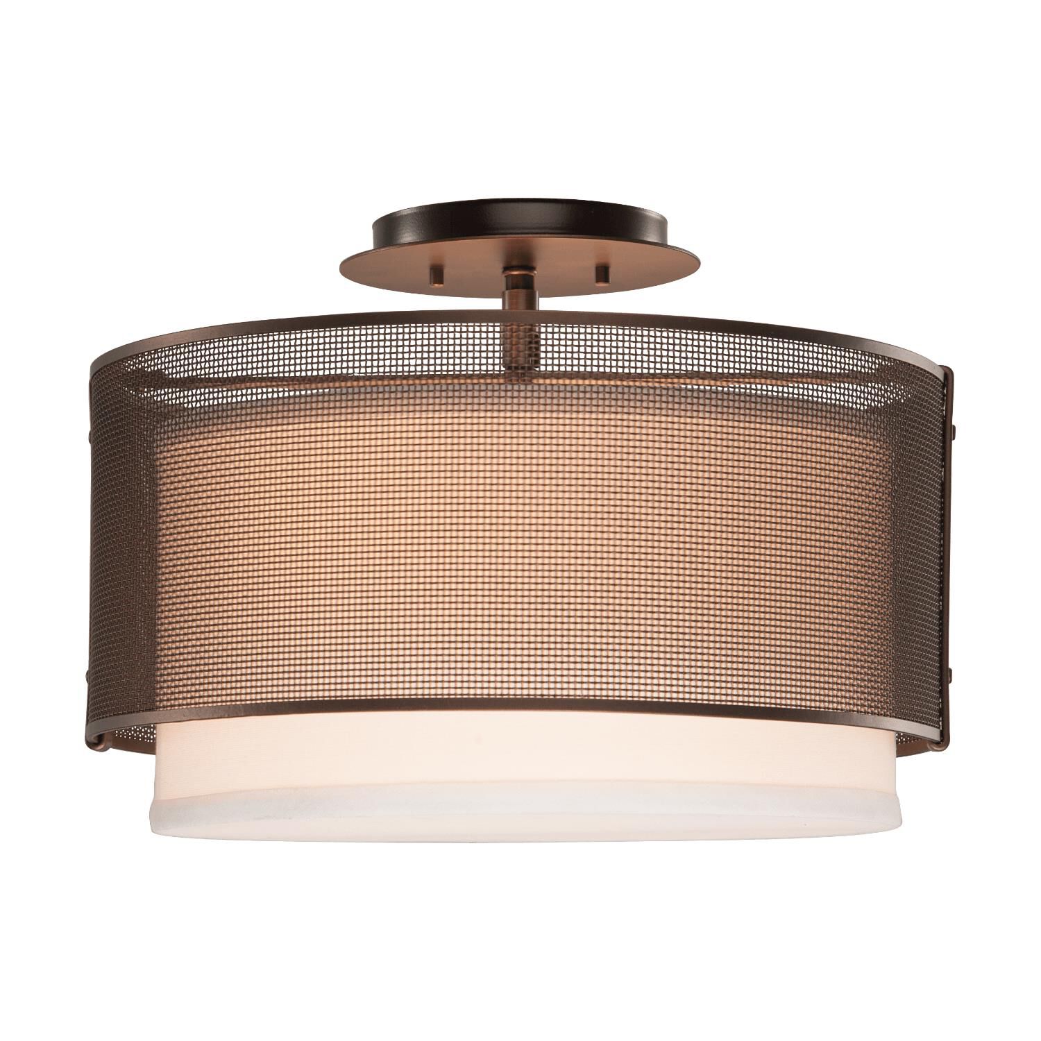 Uptown Mesh Semi Flush Mount by Hammerton Studio