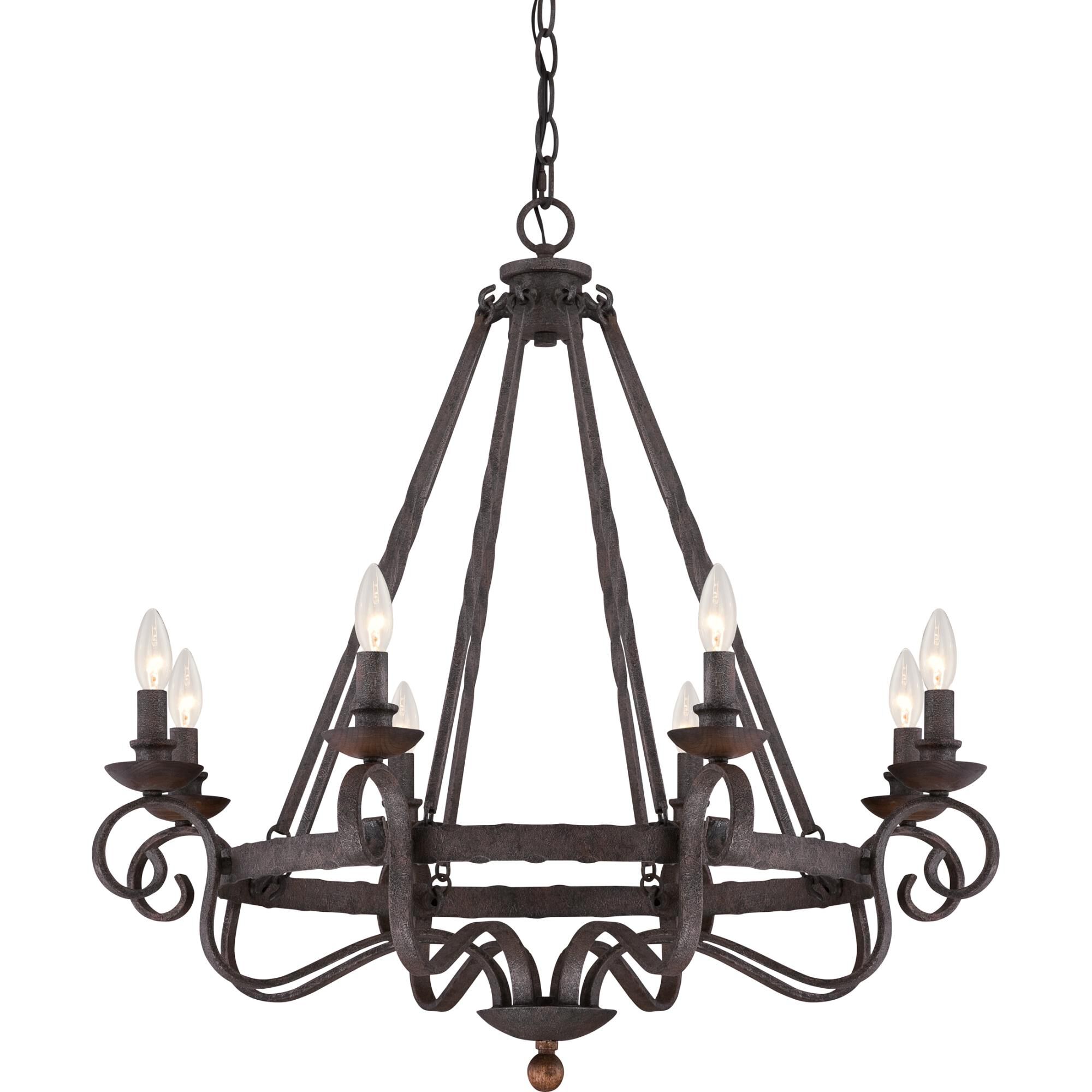 Noble 32 Inch 8 Light Chandelier by Quoizel