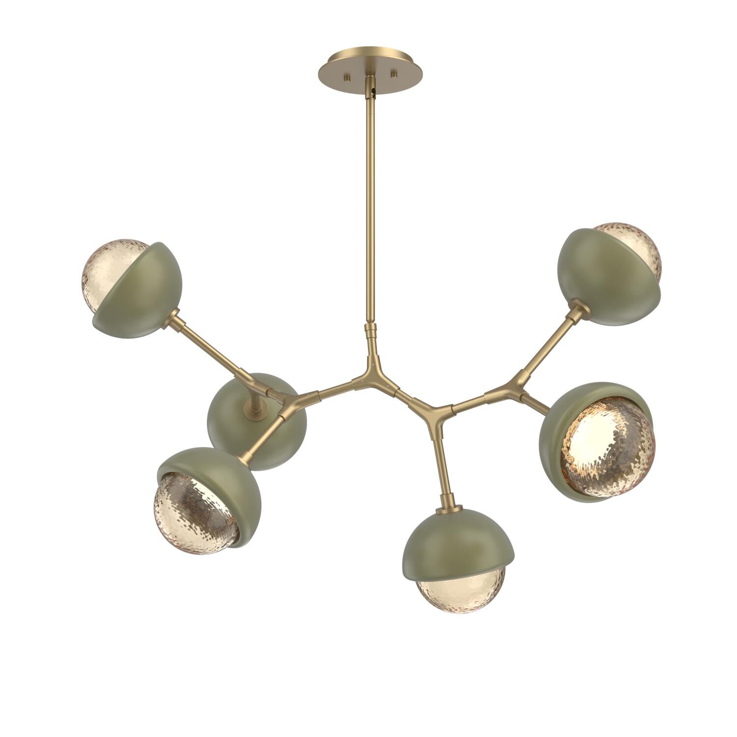 Levi Wilson Cabochon 31 Inch Linear Suspension Light by Hammerton Studio