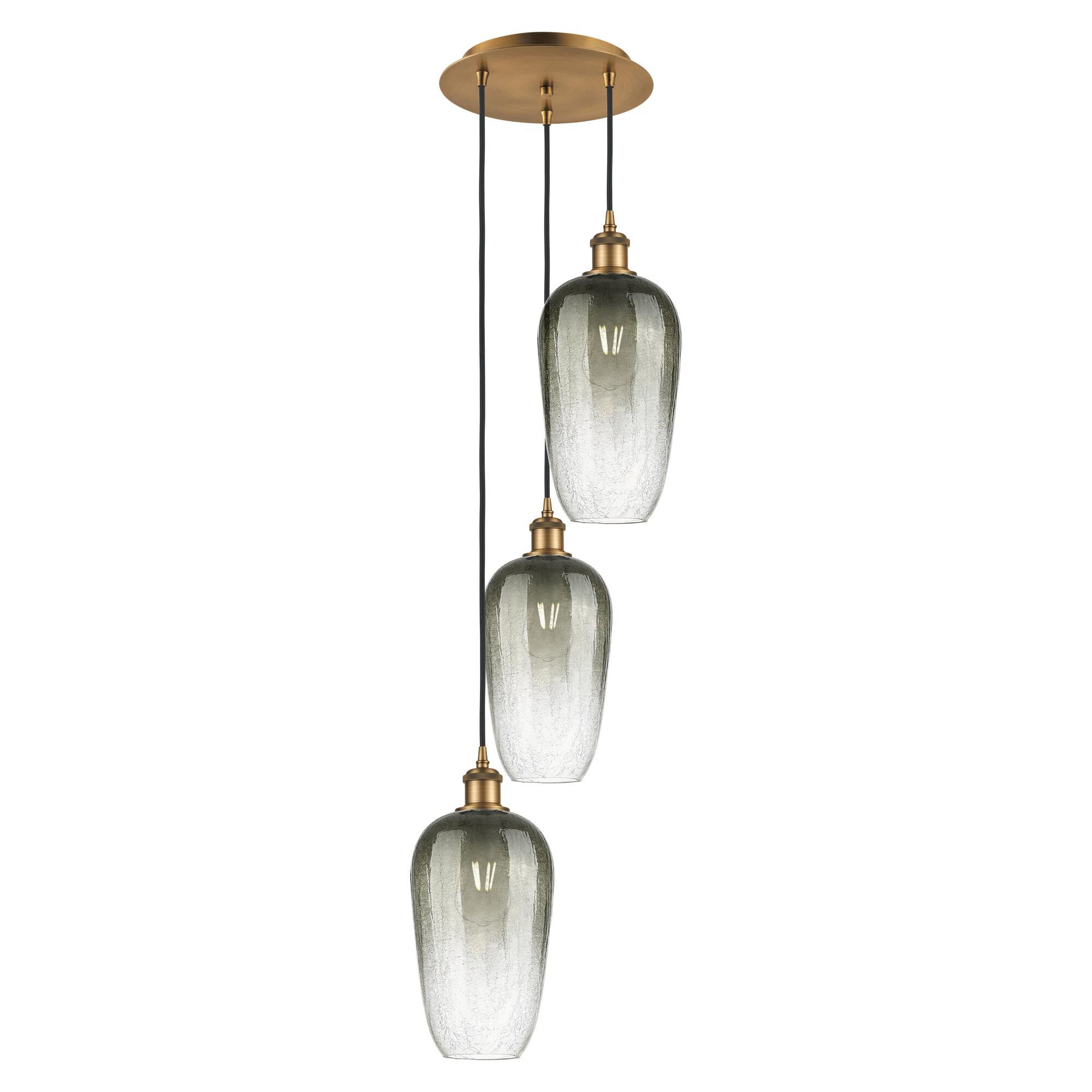 Shown in Brushed Brass finish and Slate glass