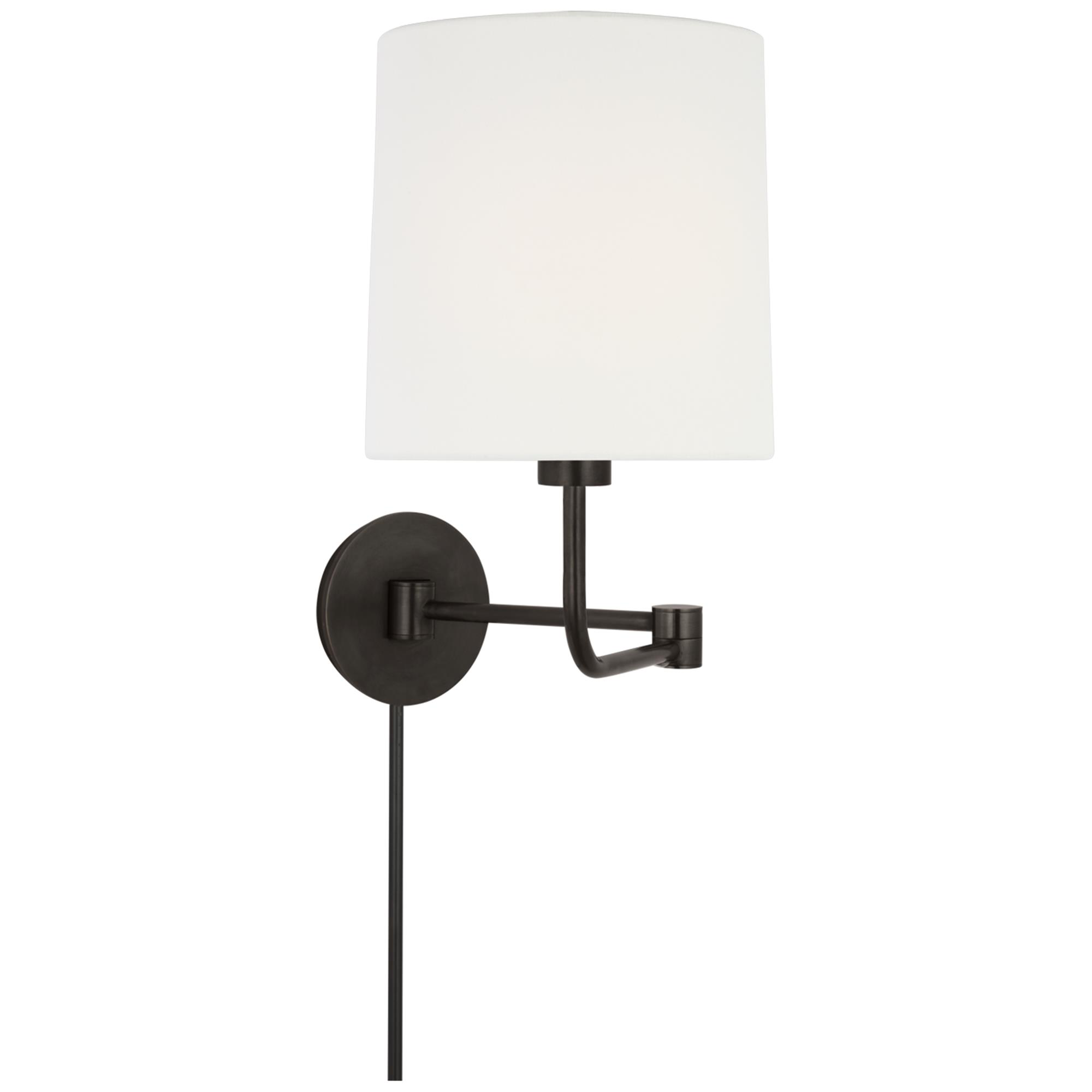 Shown in Bronze finish and Linen shade
