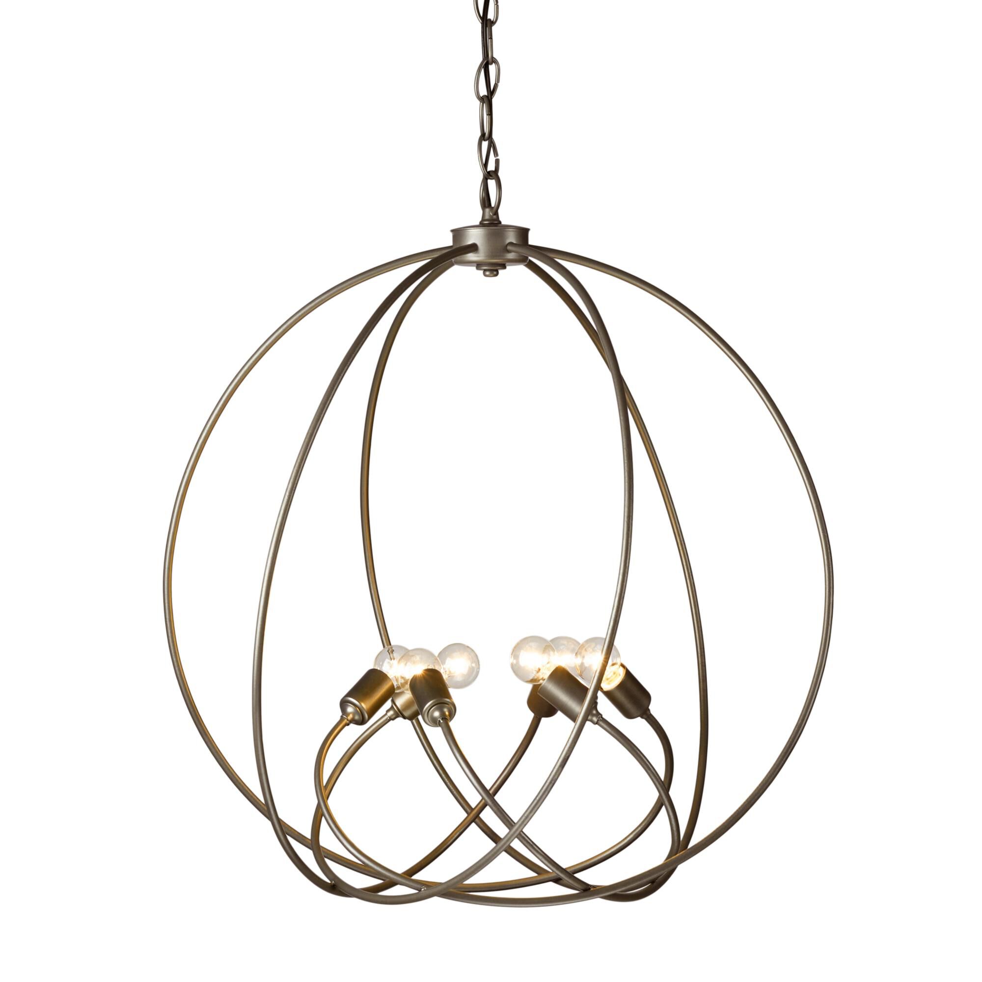Orb 22 Inch 6 Light Chandelier by Hubbardton Forge