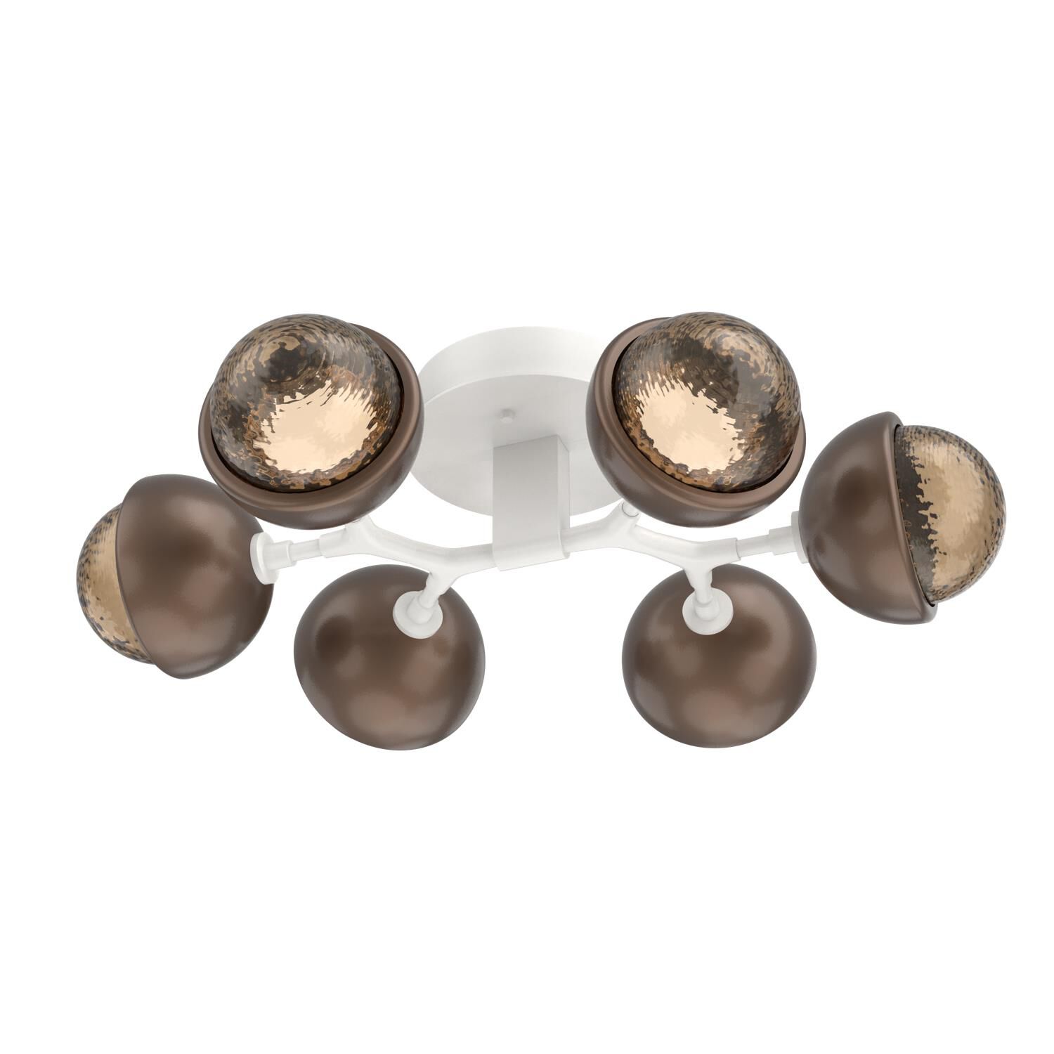 Shown in Salt White finish and Bronze glass and Burnished Bronze accent