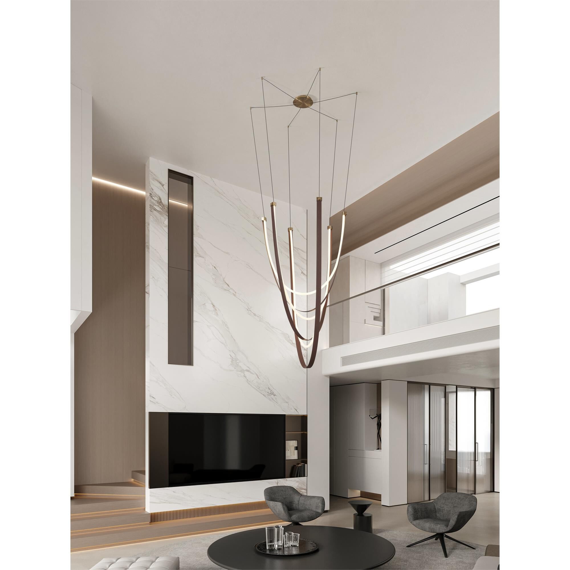 Shown in Champagne Gold finish and White shade