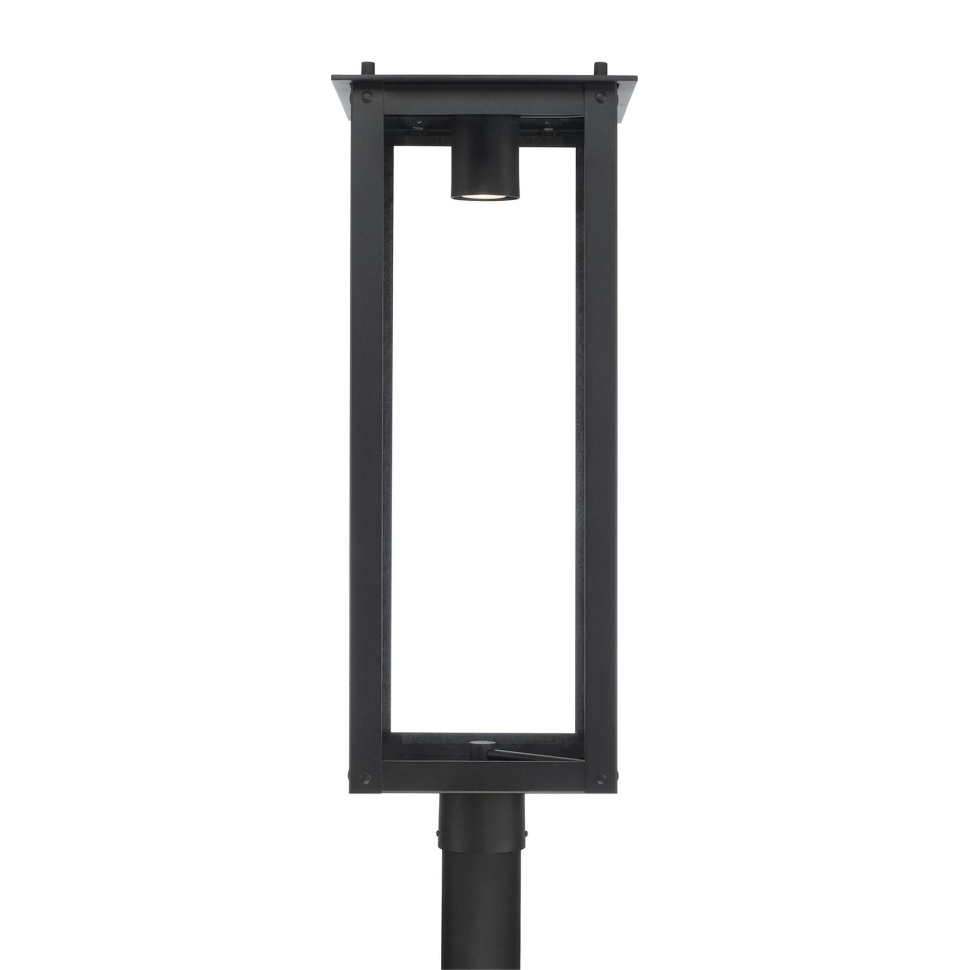 Shown in Black finish and Clear glass