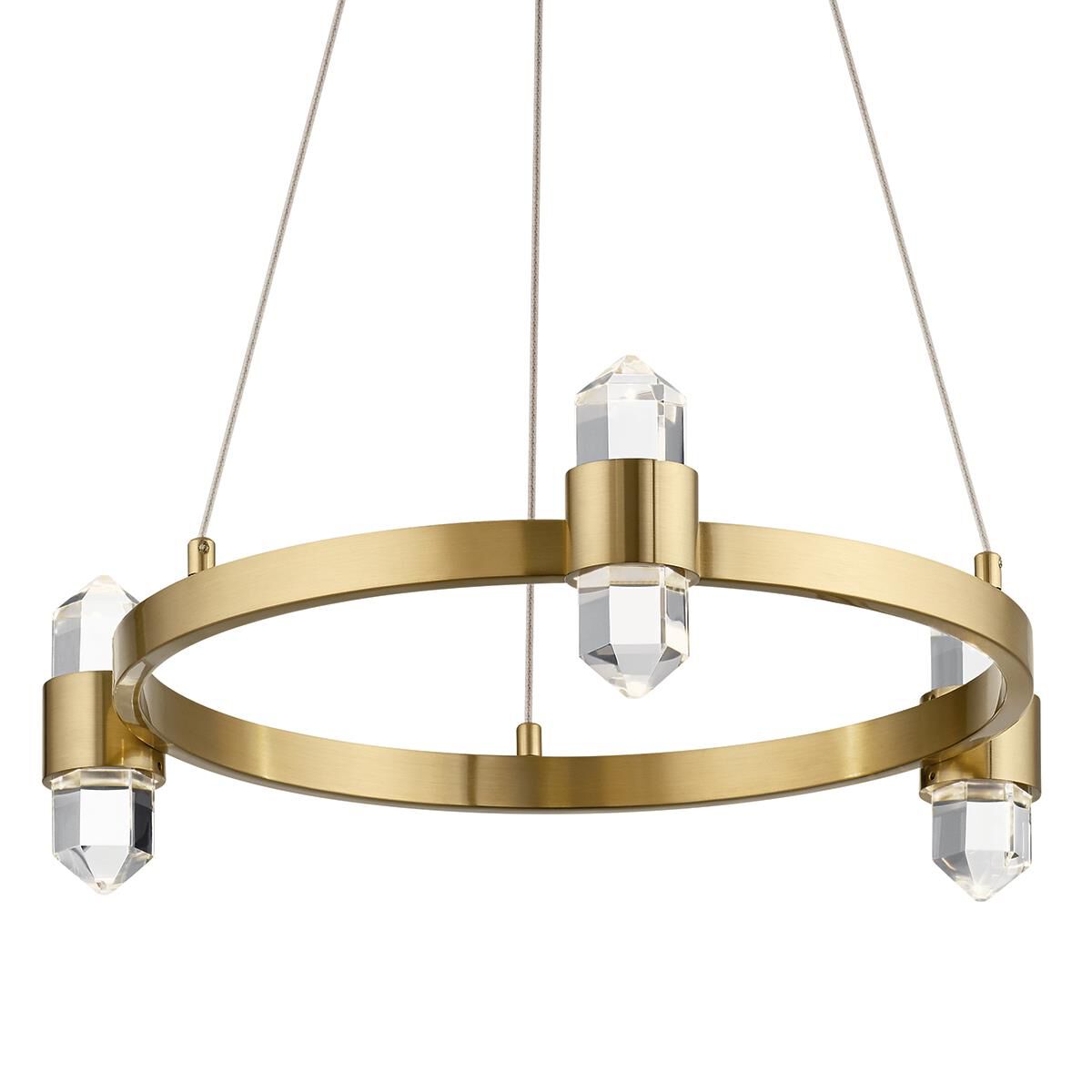 Shown in Champagne Gold finish and Optical Crystal glass