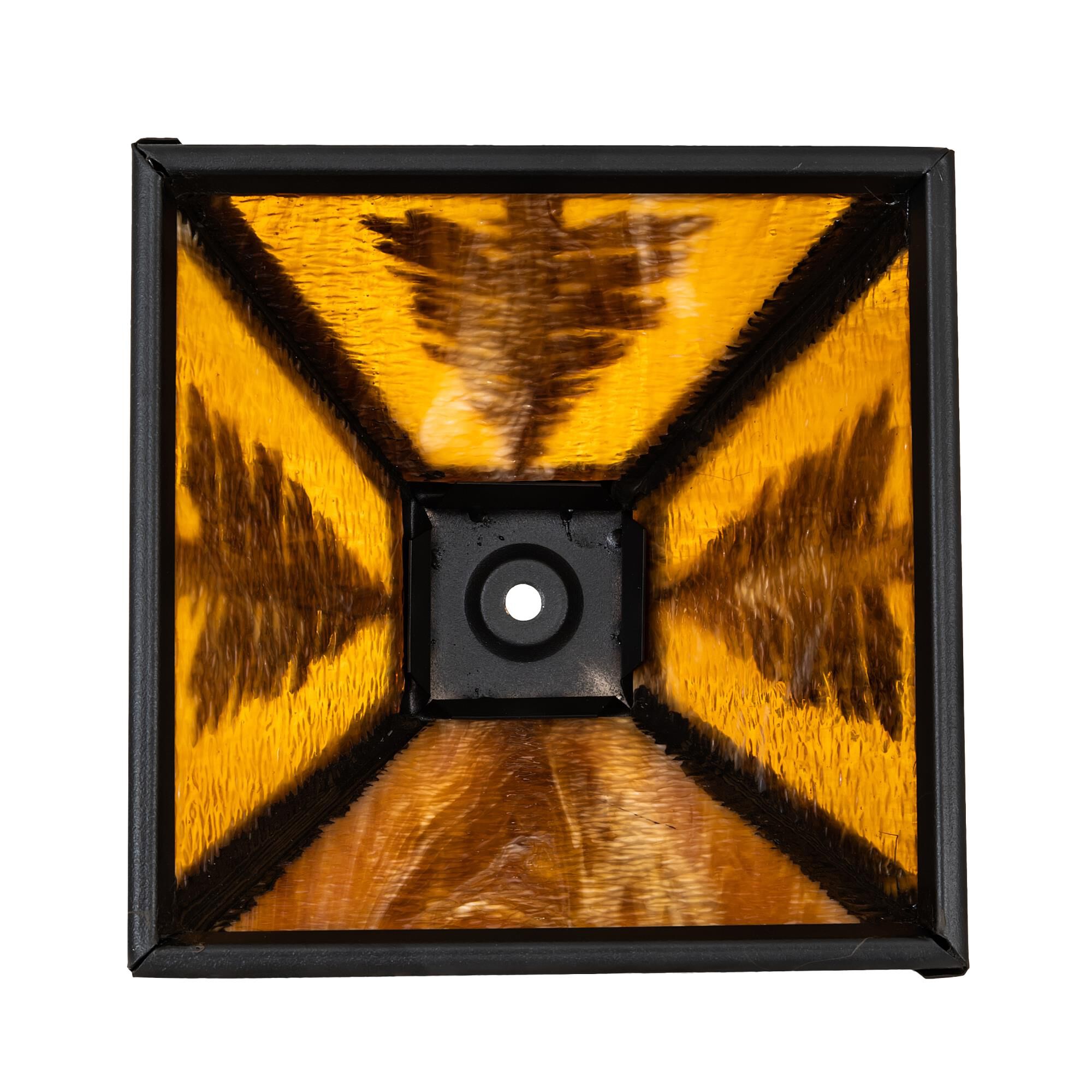 Shown with Amber /Acrylic;Black Metal Finish glass