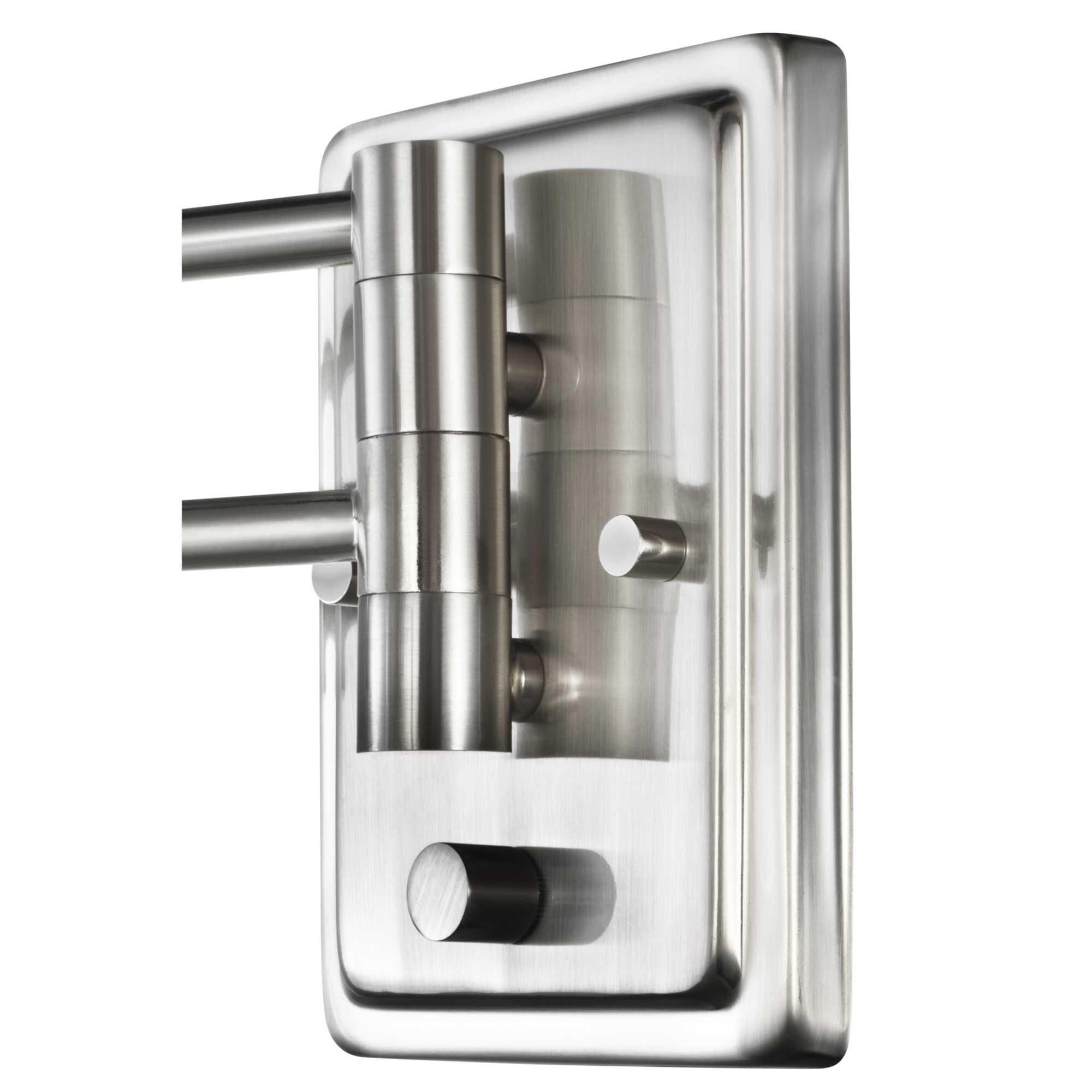 Shown in Brushed Nickel finish and Clear glass