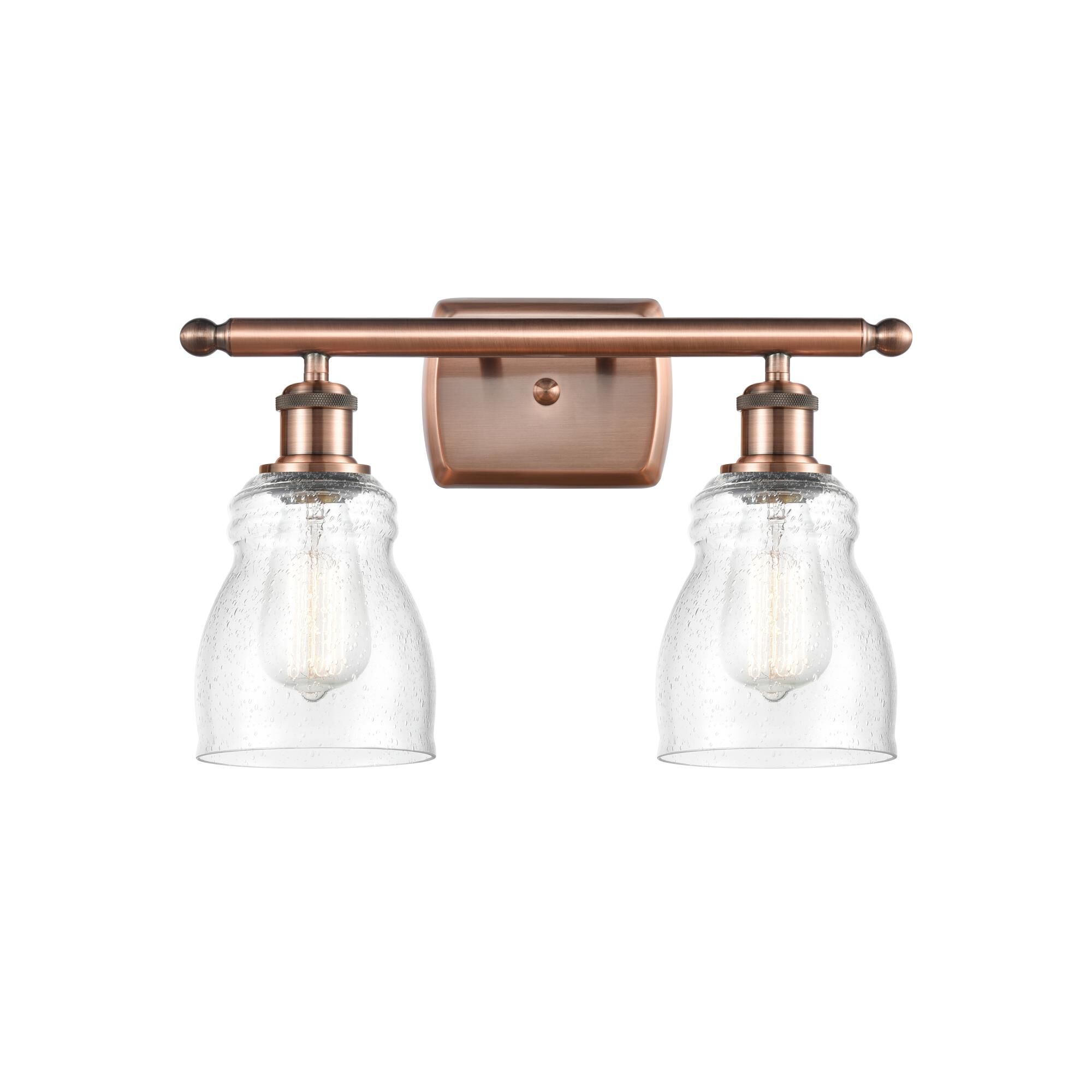Shown in Antique Copper finish and Bell glass and Glass shade