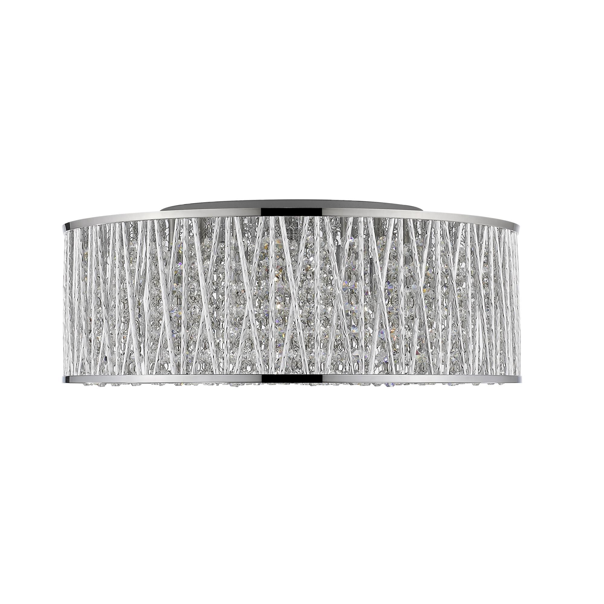 Shown in Chrome finish and Aluminum glass and Aluminum shade