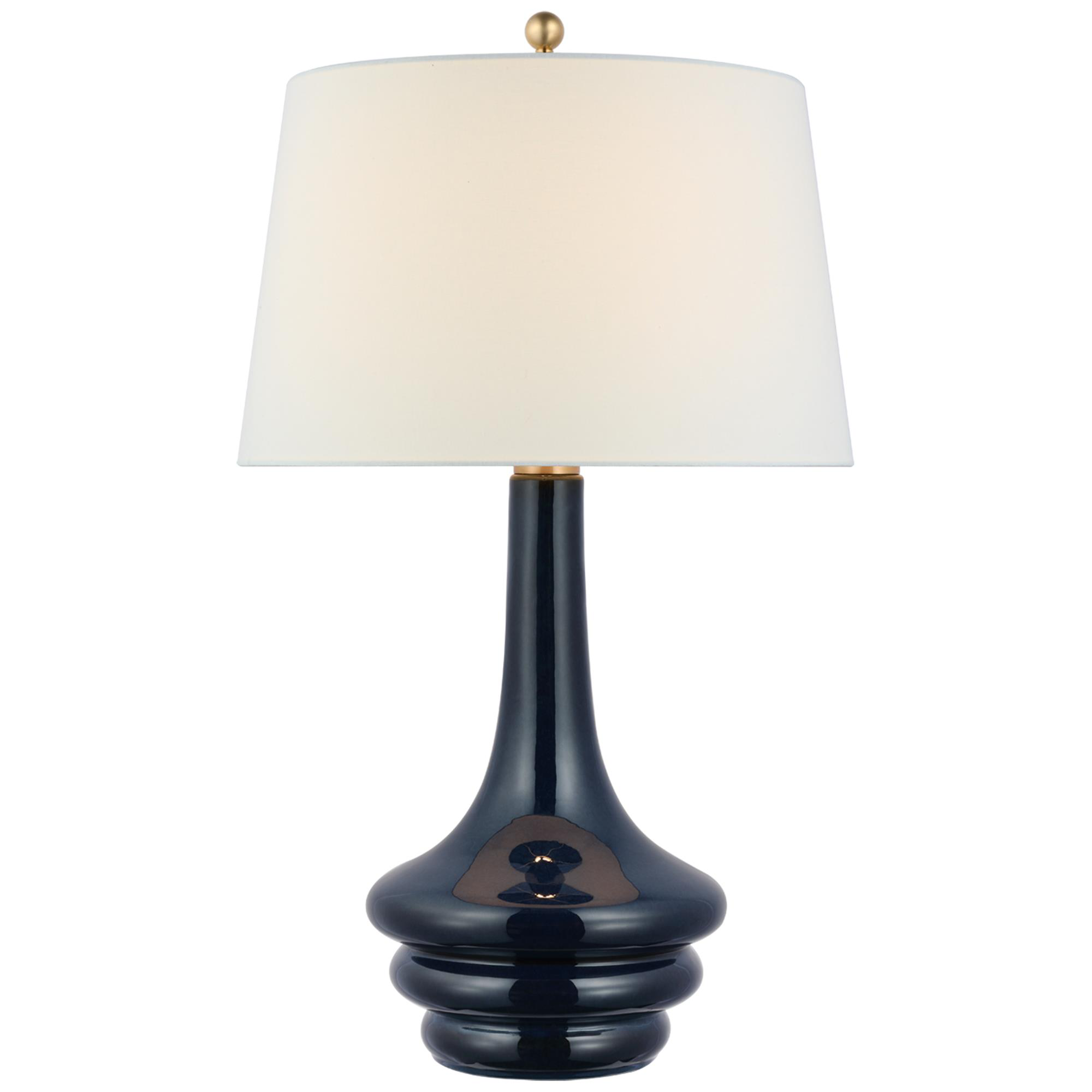 Shown in Mixed Blue Brown finish and Linen shade