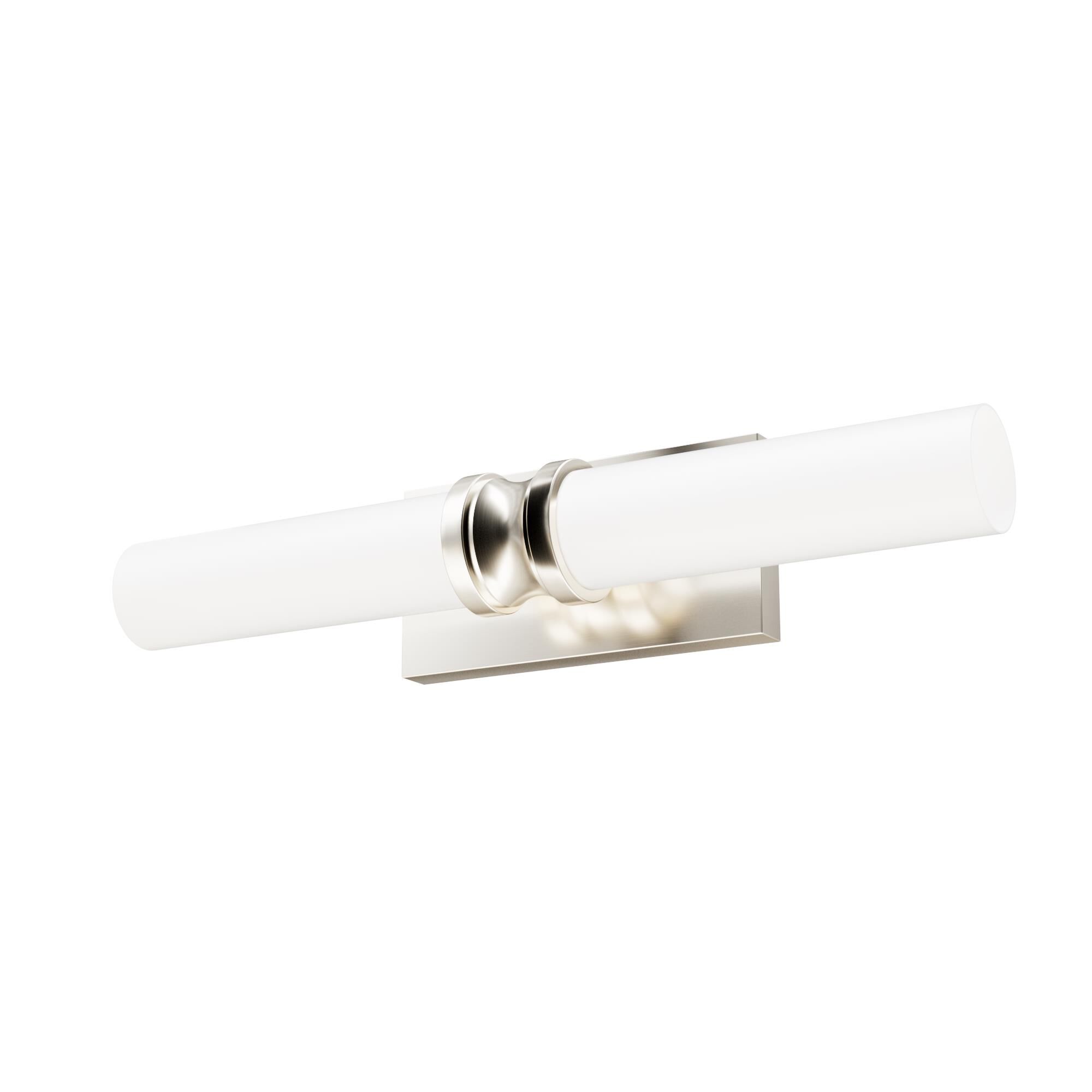 Shown in Brushed Nickel finish and Cased White glass