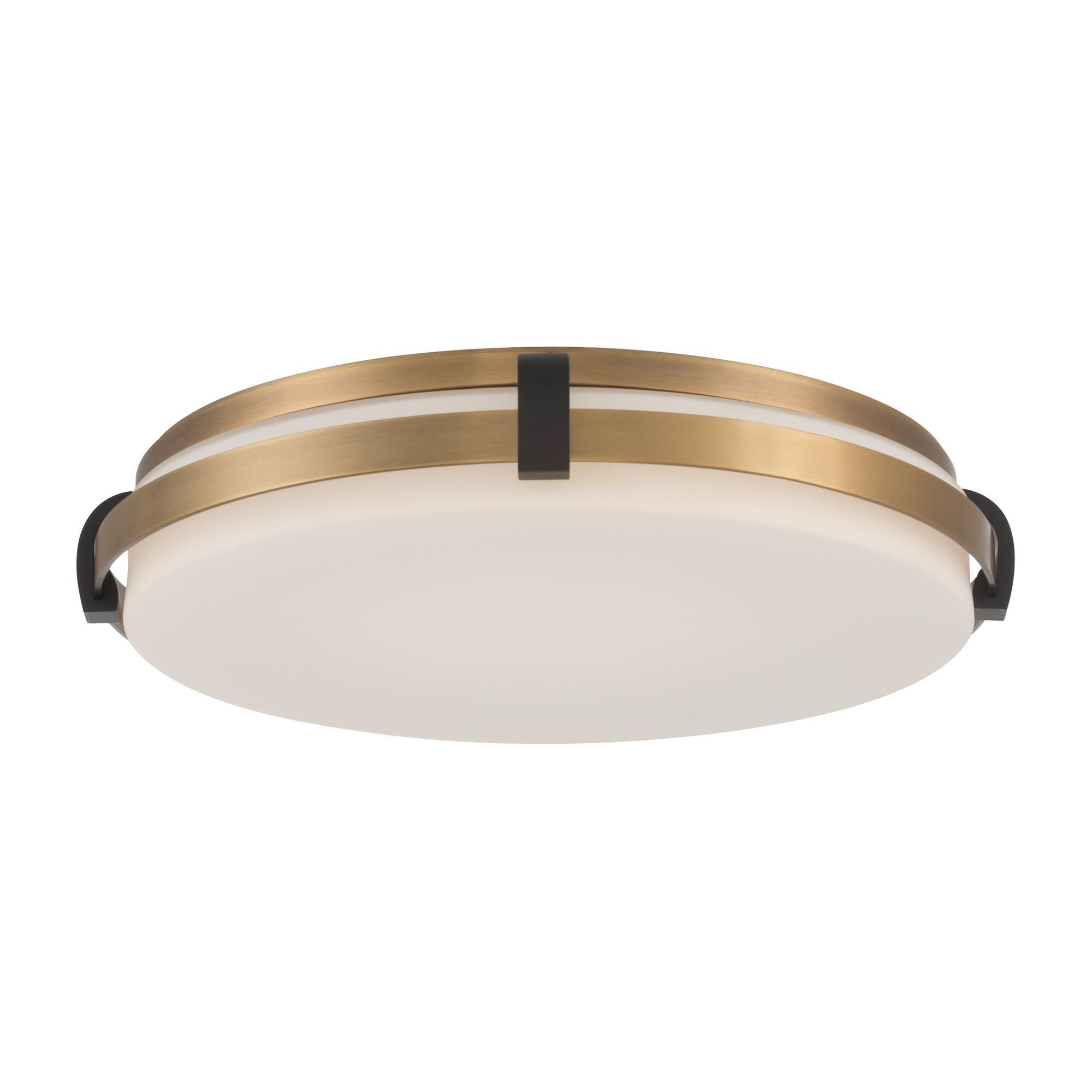 Shown in Legacy Brass and Dark Matte Black finish and Etched Opal glass