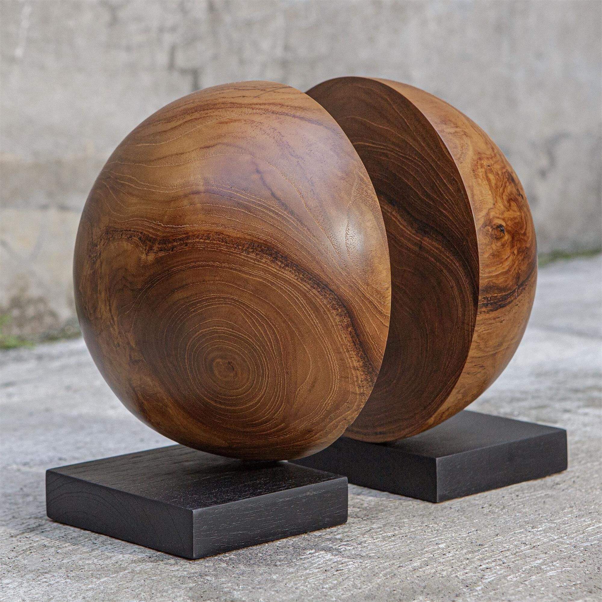 Teak and Noir Bookend,