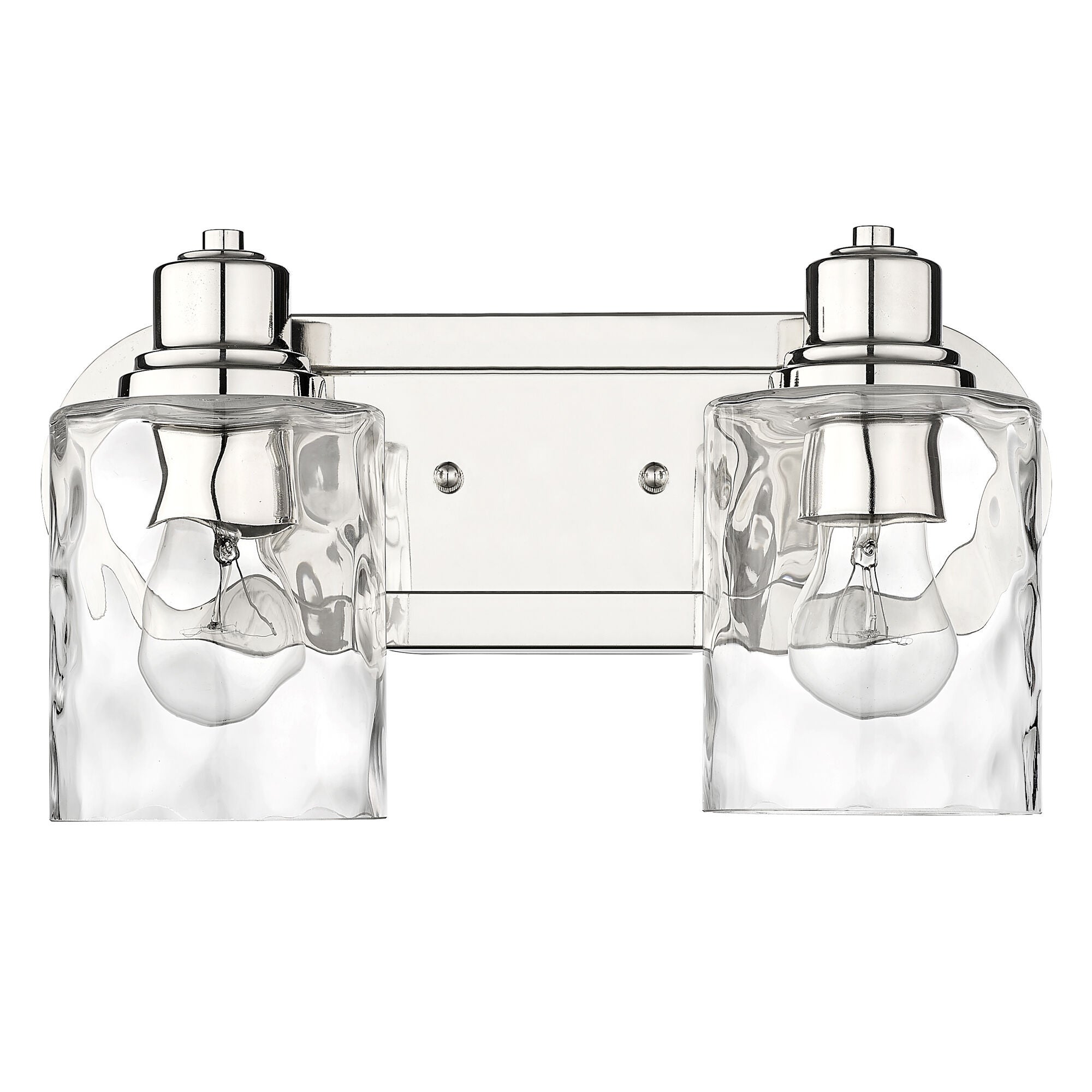 Shown in Polished Nickel finish and Handblown Clear Optic glass