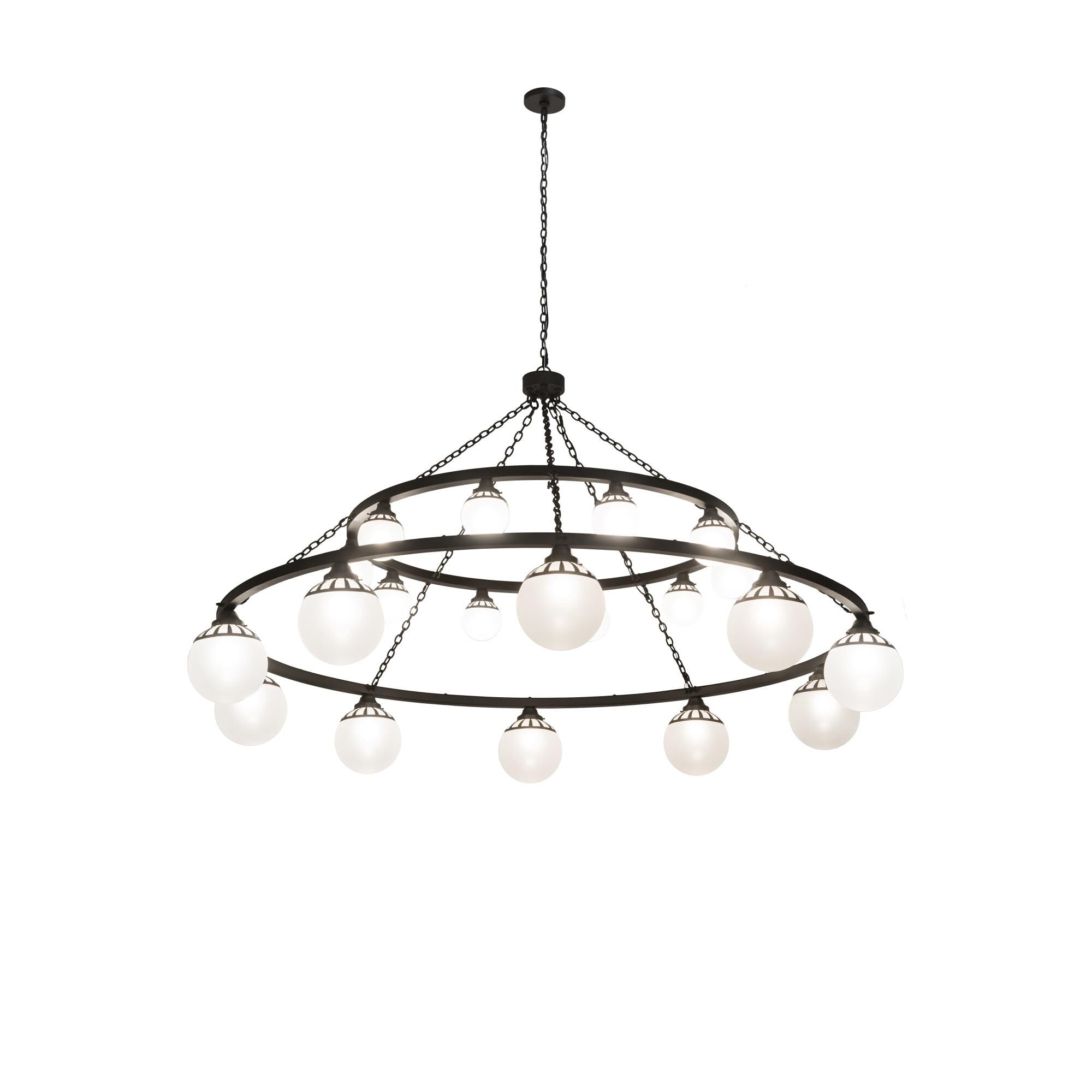 96 Inch 20 Light Semi Flush Mount by Meyda Lighting