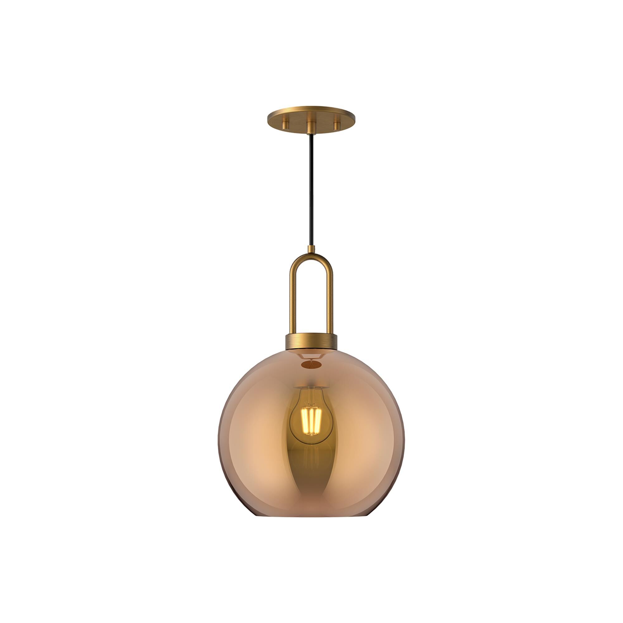 Shown in Aged Gold finish and Copper glass