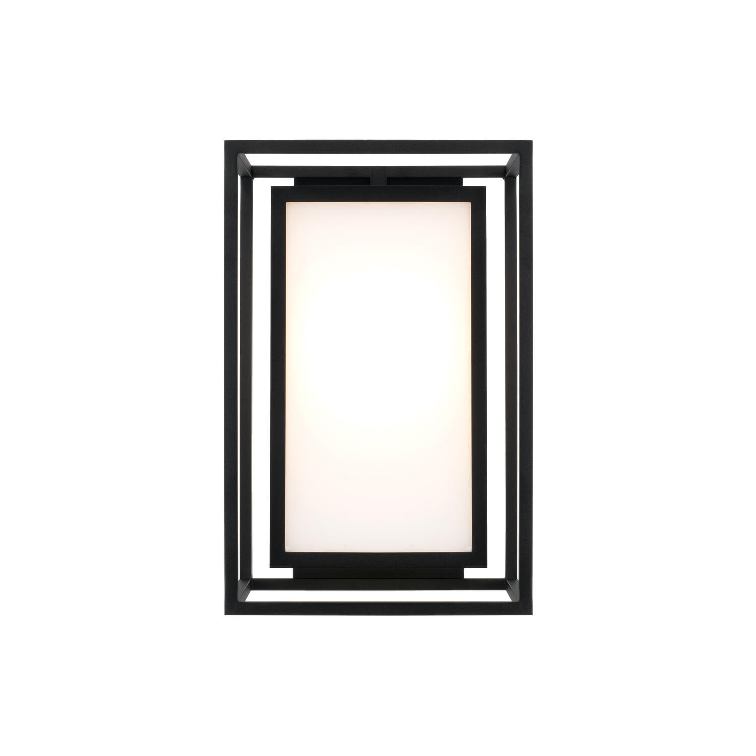 Shown in Black finish and Soft White glass