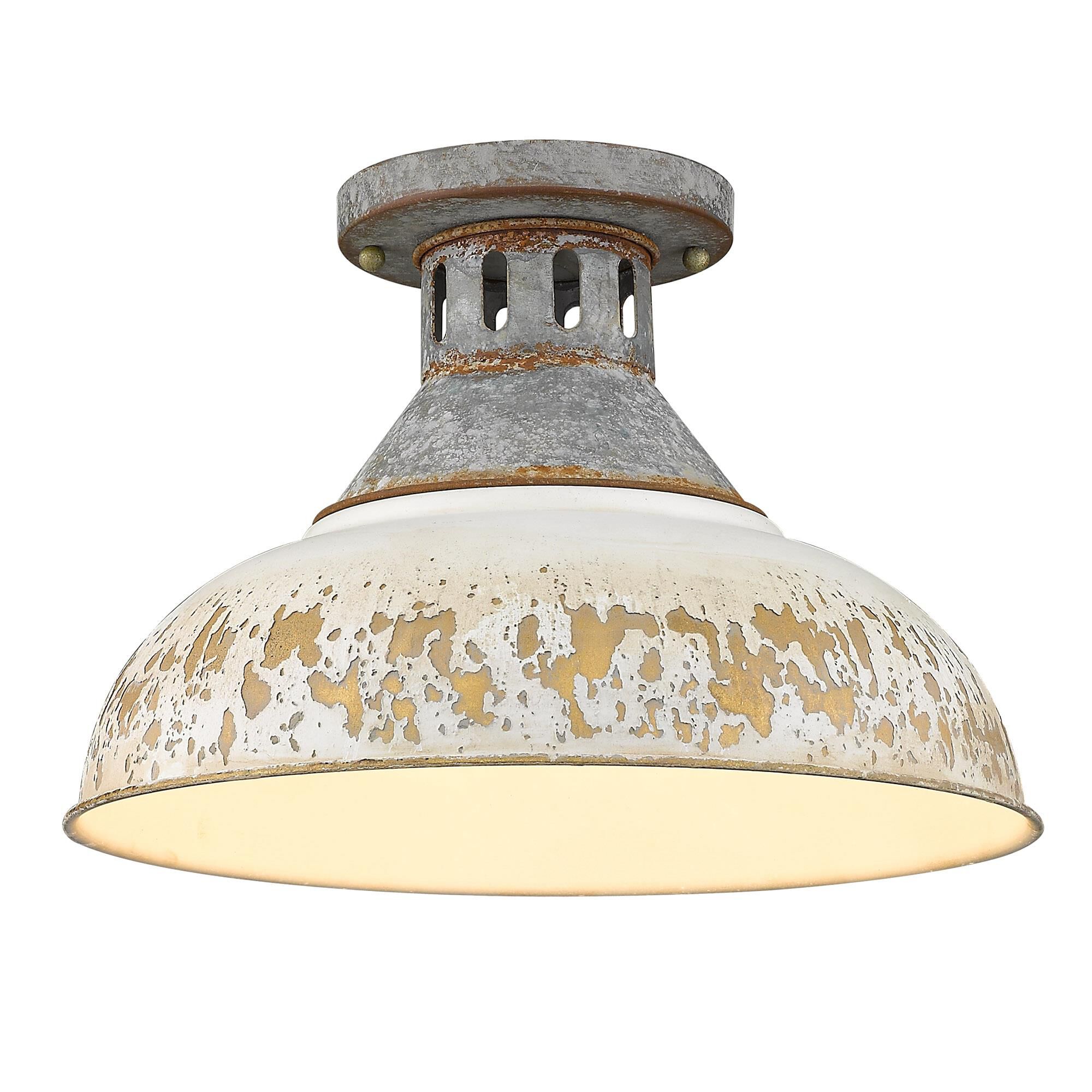 Kinsley 14 Inch 1 Light Semi Flush Mount by Golden Lighting