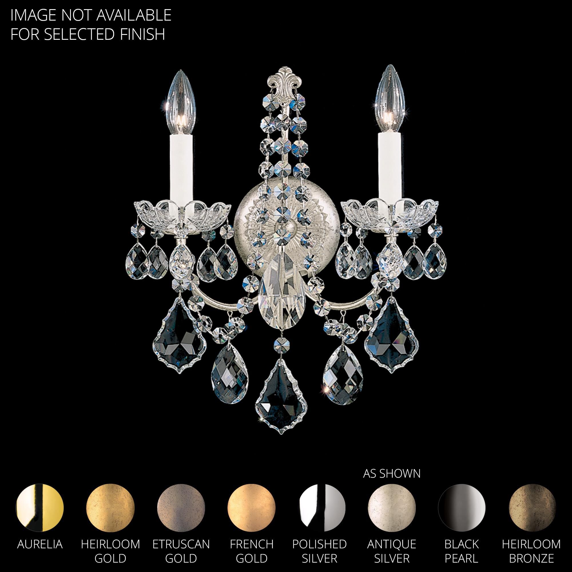 Shown in Etruscan Gold finish and Clear Radiance crystal