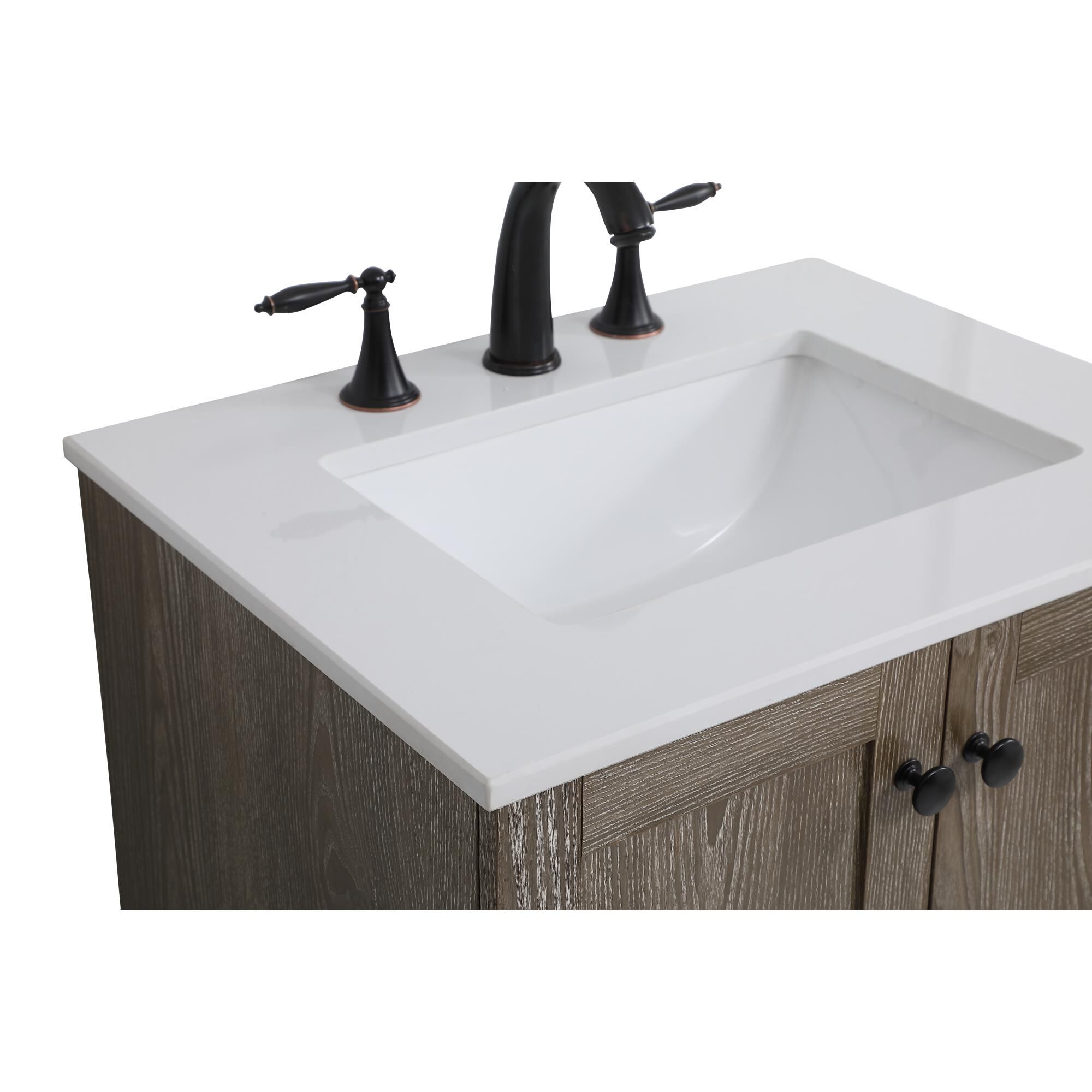 Shown in Weathered Oak And Black With Ivory finish