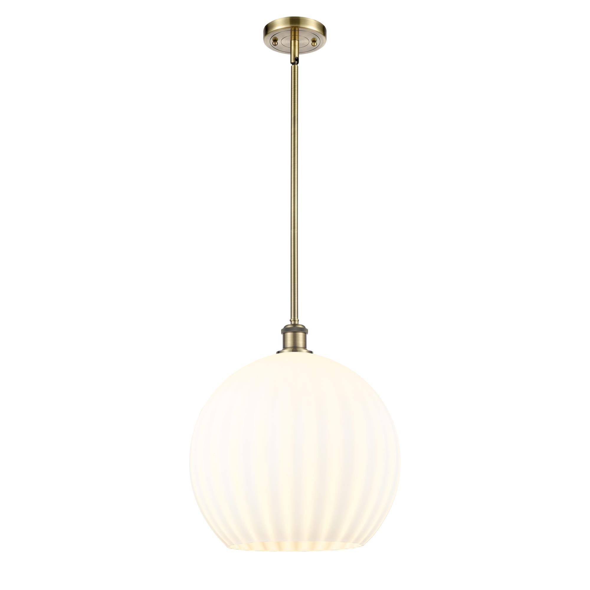 Bruno Marashlian White Venetian 14 Inch Large Pendant by Innovations Lighting
