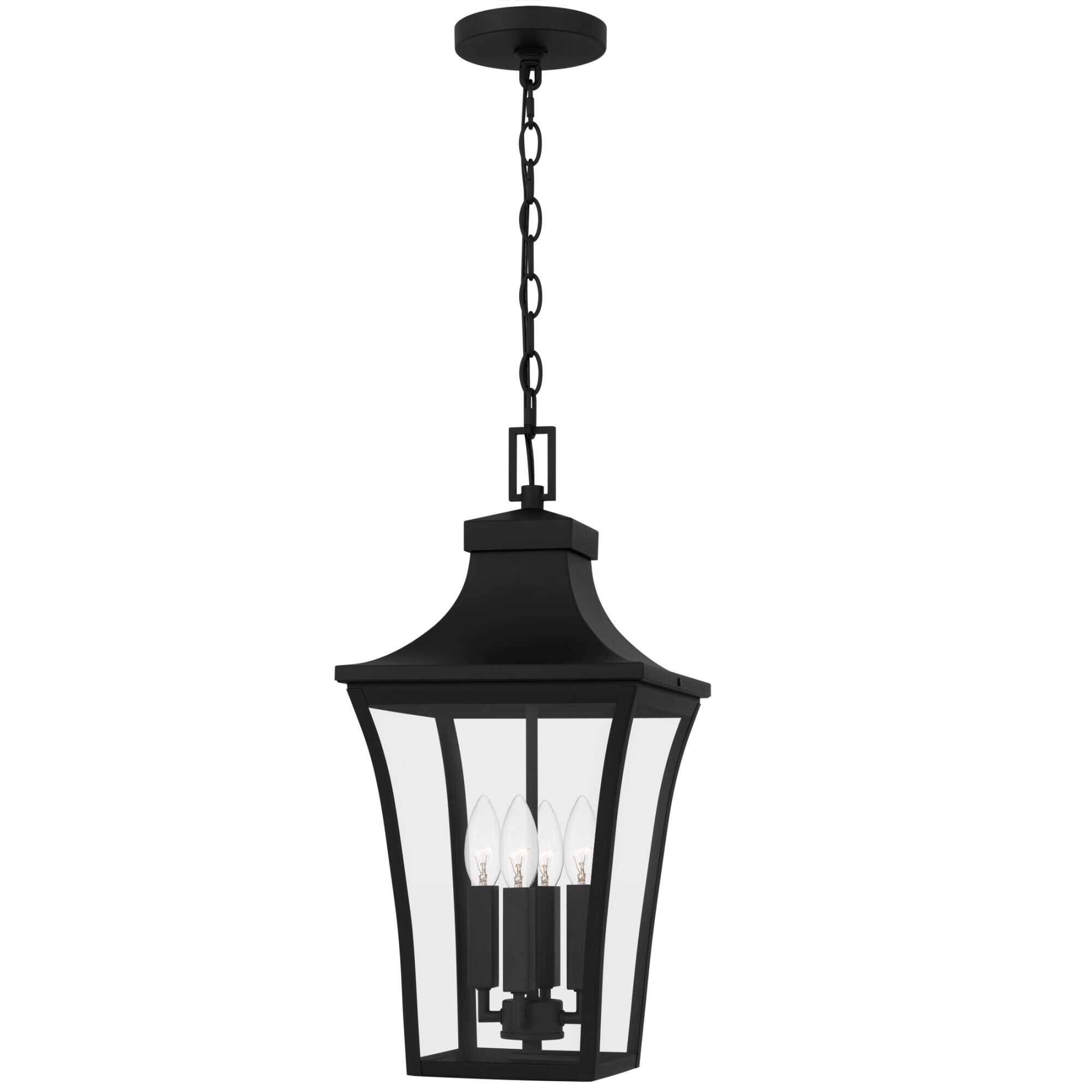 Shown in Earth Black finish and Clear Glass shade