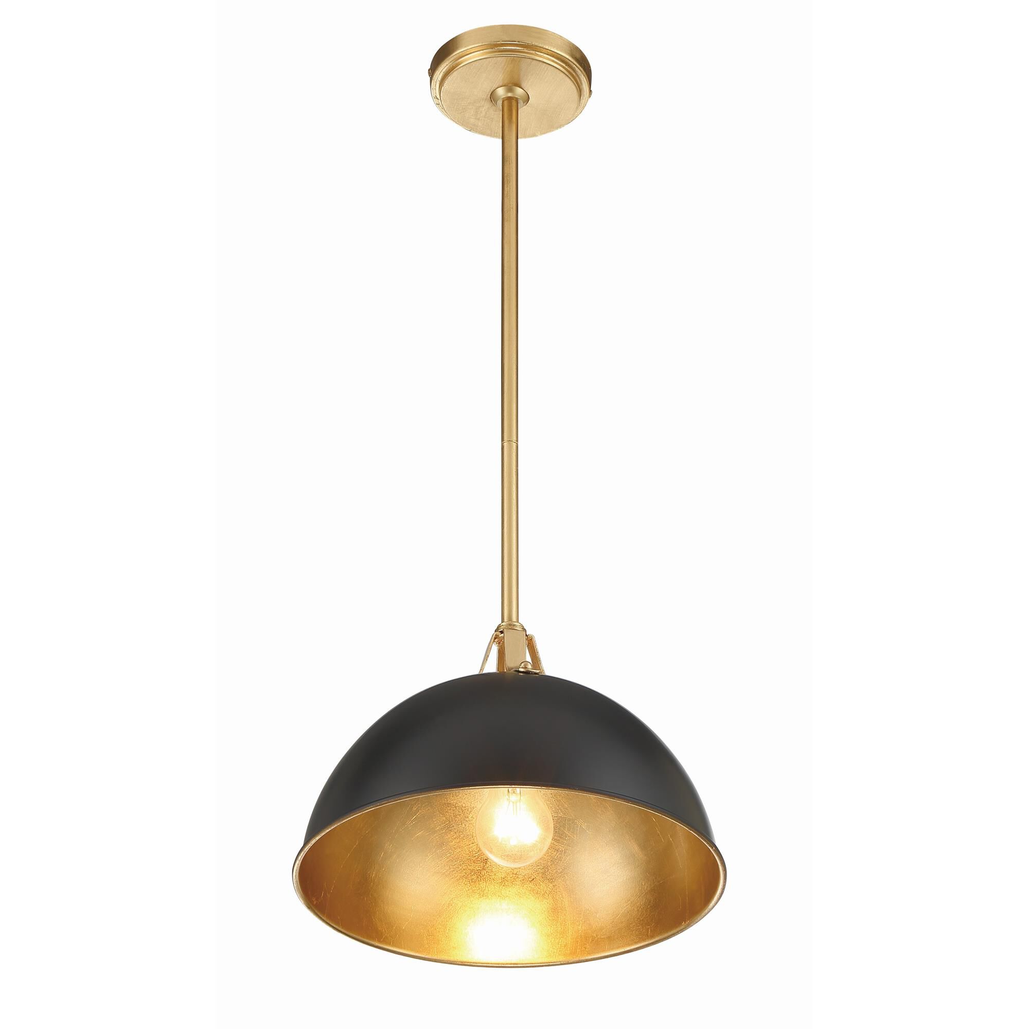 Shown in Matte Black + Antique Gold finish