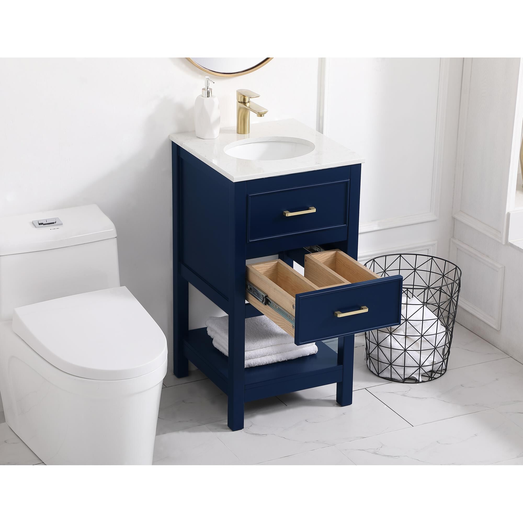 Shown in Blue finish