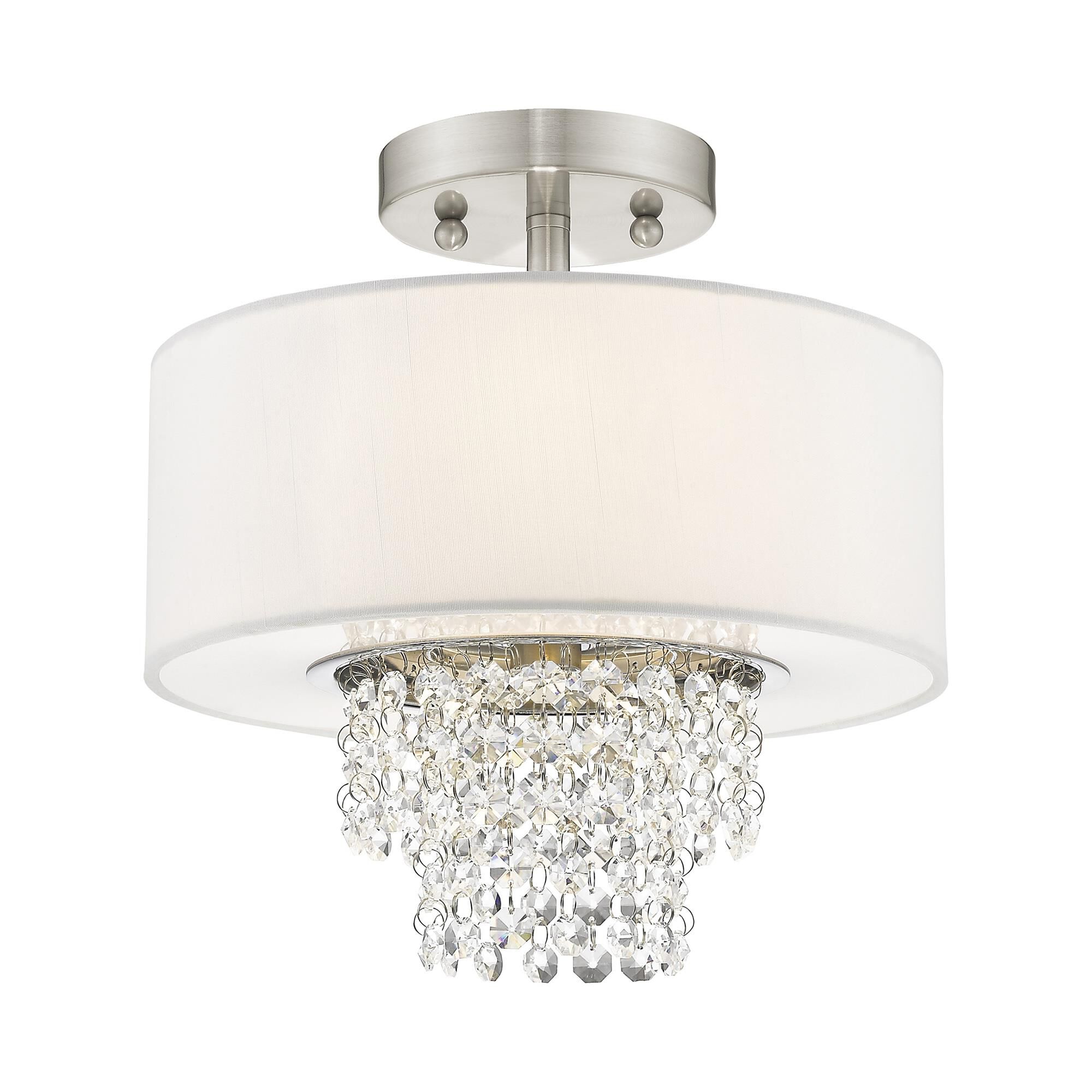 Carlisle 11 Inch 2 Light Semi Flush Mount by Livex Lighting