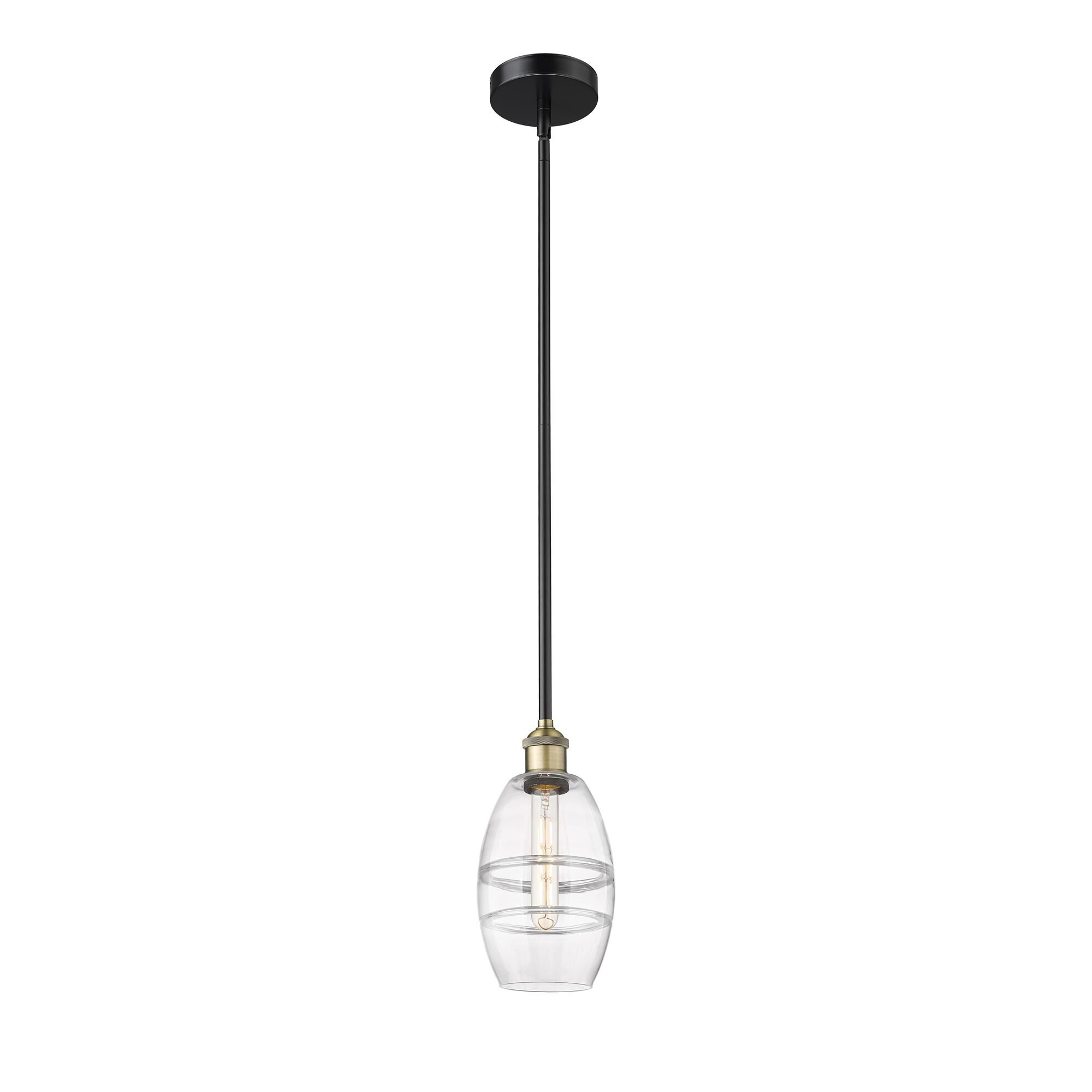Shown in Black Antique Brass finish and Clear glass