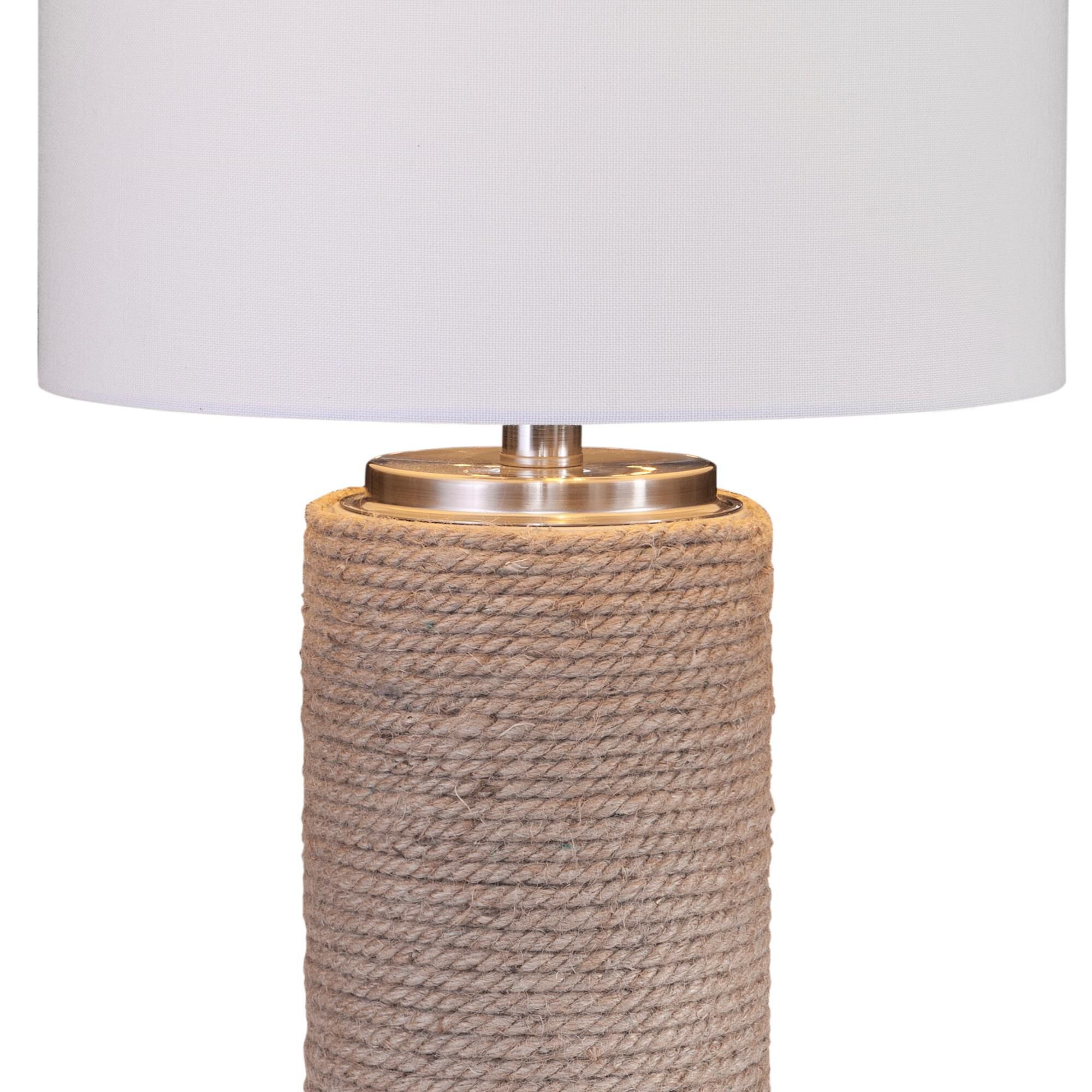 Shown in Natural Rope finish and Linen shade