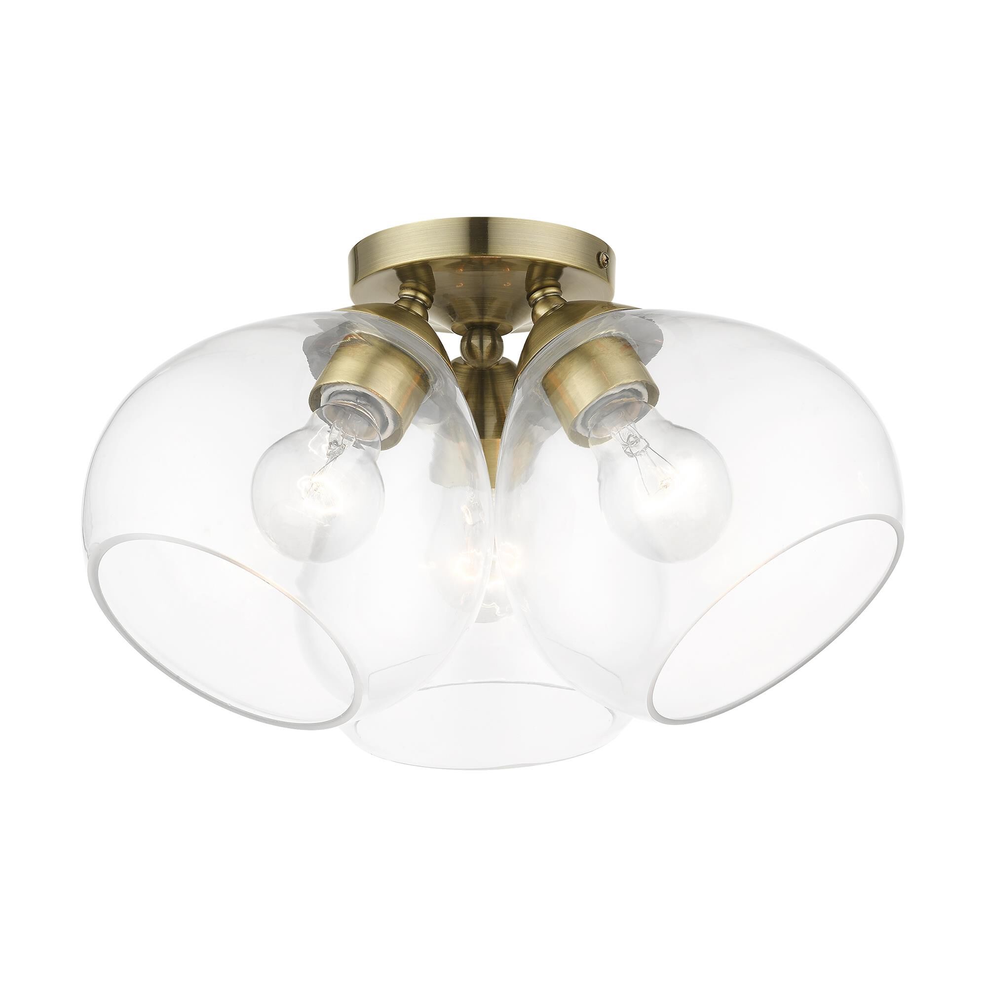 Catania 16 Inch 3 Light Semi Flush Mount by Livex Lighting